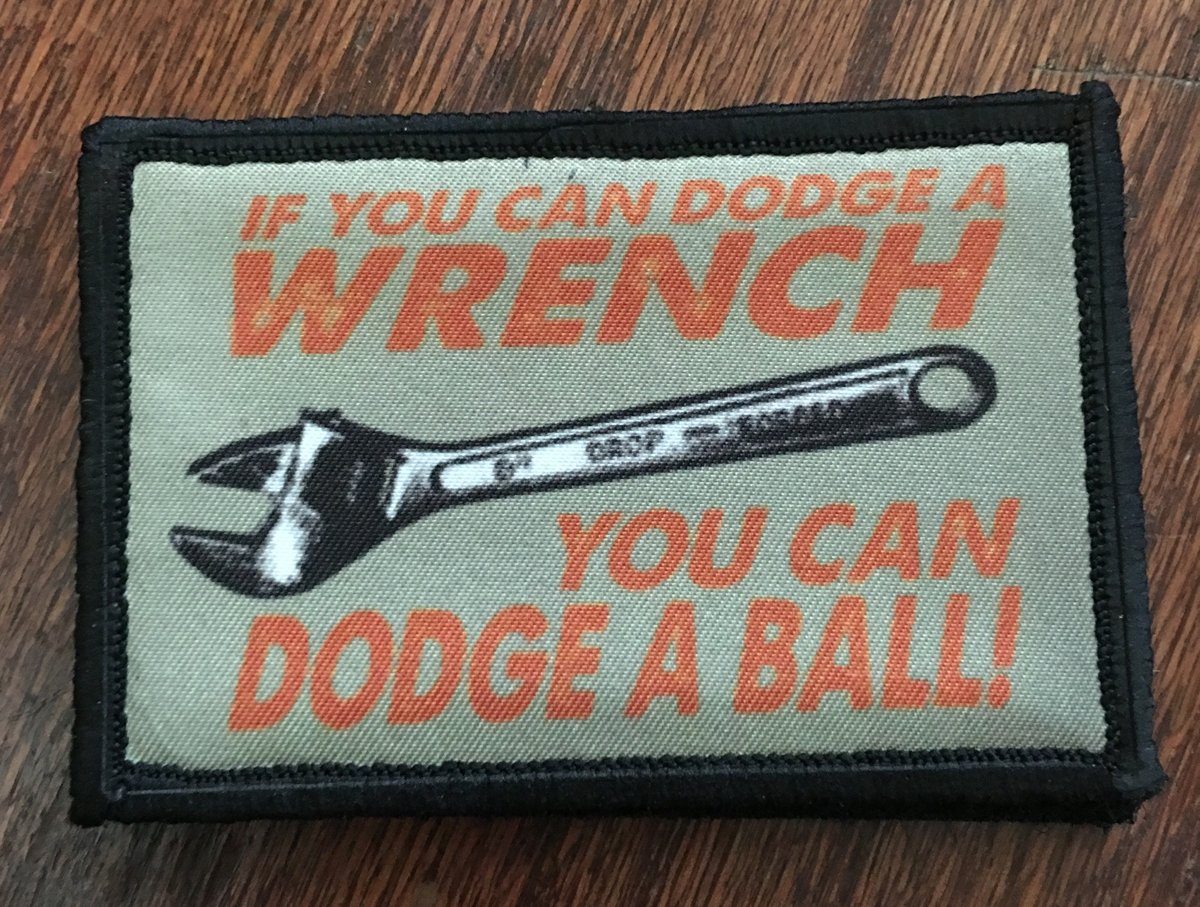 Dodgeball Movie "Wrench" Morale Patch Morale Patches Redheaded T Shirts