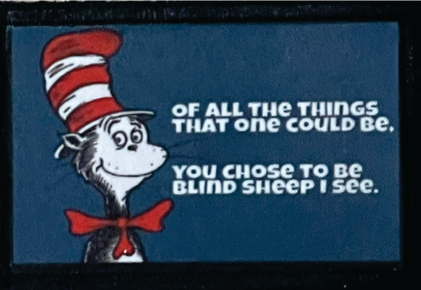Dr Suess Blind Sheep Morale Patch Morale Patches Redheaded T Shirts