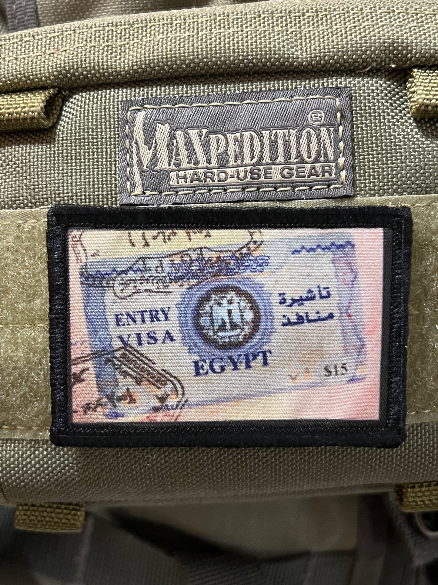 Egypt Passport Stamp Morale Patch 2x3" Morale Patches Redheaded T Shirts