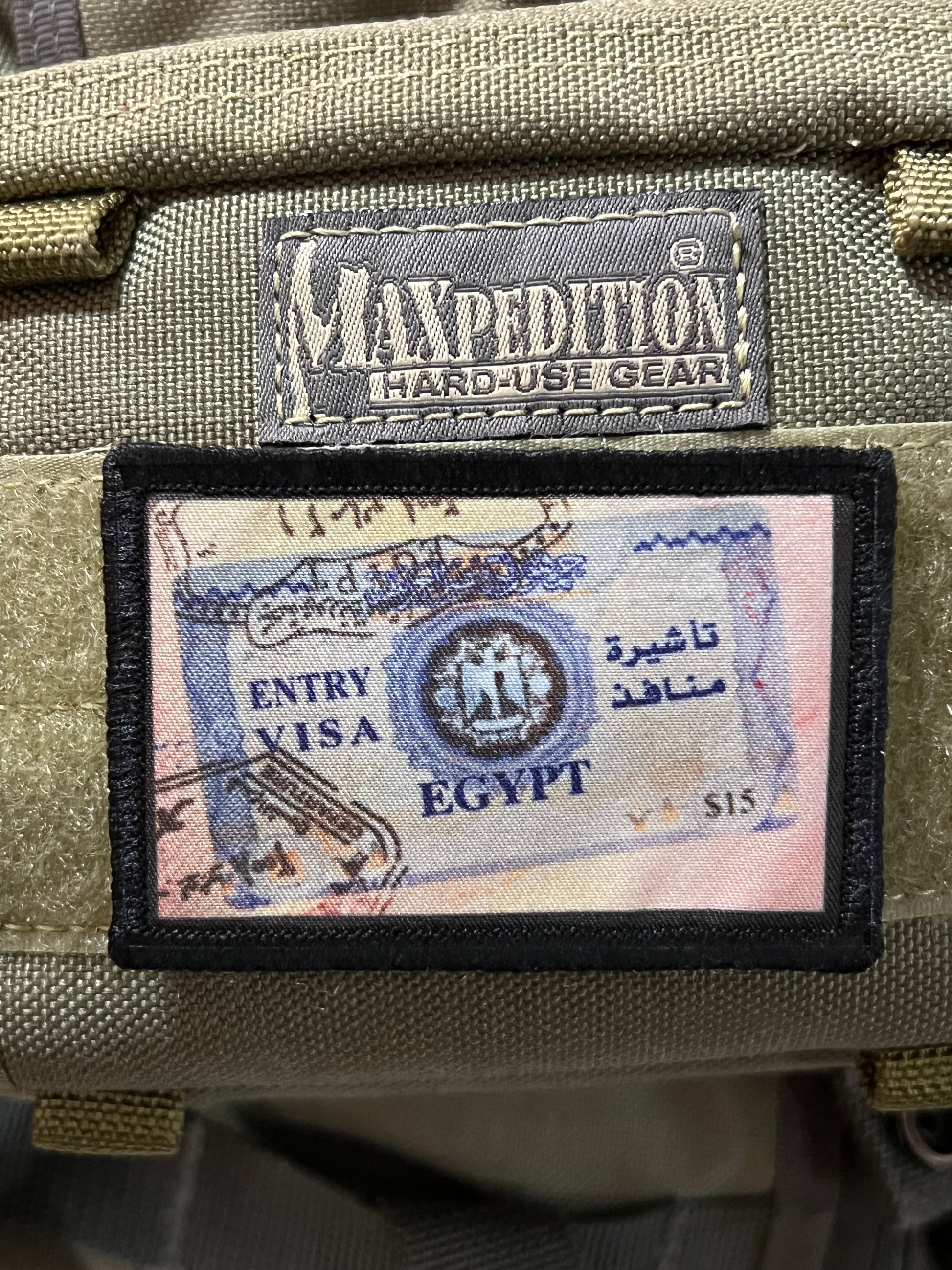 Egypt Passport Stamp Morale Patch 2x3" Morale Patches Redheaded T Shirts