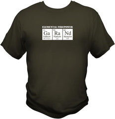 Elemental Firepower: M1 Garand T Shirt T Shirts Redheaded T Shirts Small Olive Drab 