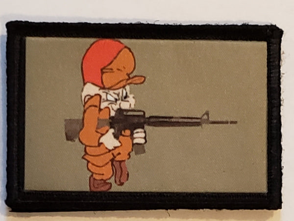 Be Vewy Qwiet Elmer Fudd PVC Morale Patch Hook and Loop