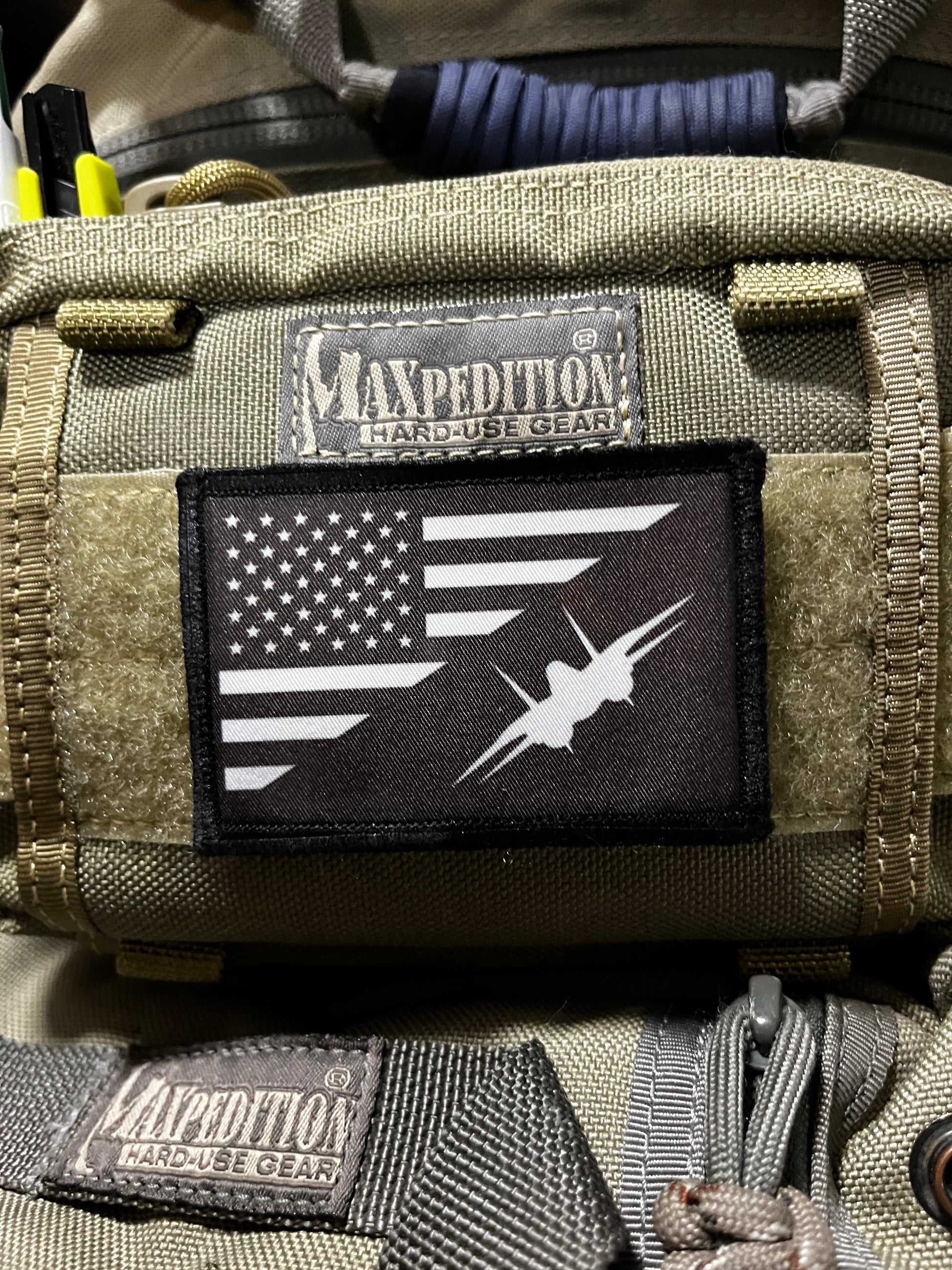 F14 Tomcat / USA Flag Morale Patch Morale Patches Redheaded T Shirts