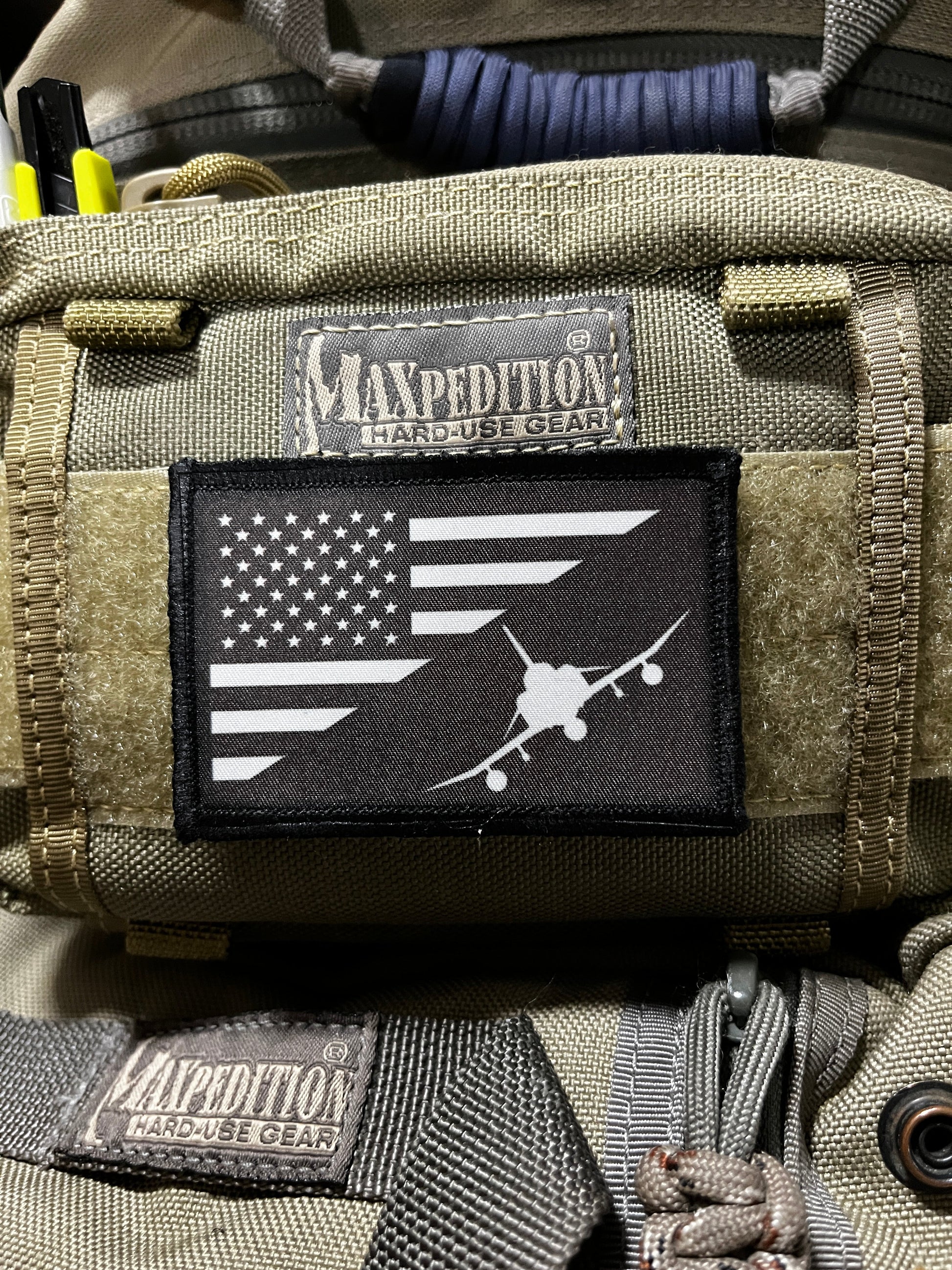 F4 Phantom / USA Flag Morale Patch Morale Patches Redheaded T Shirts