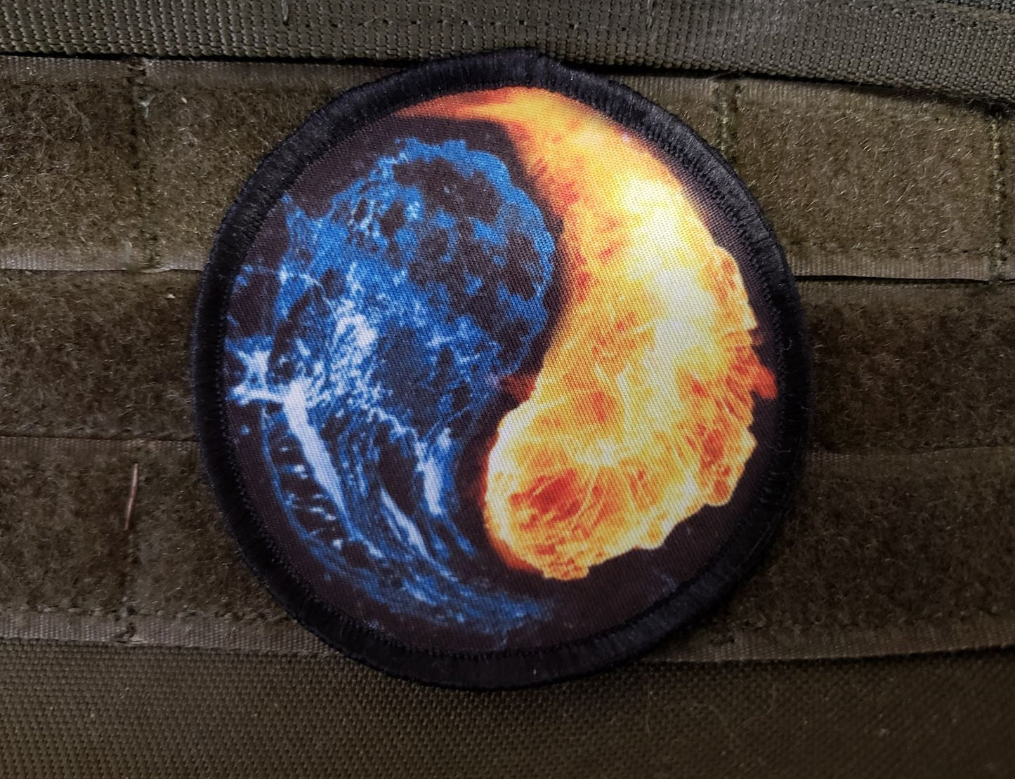 Fire and Water Yin Yang Morale Patch Morale Patches Redheaded T Shirts