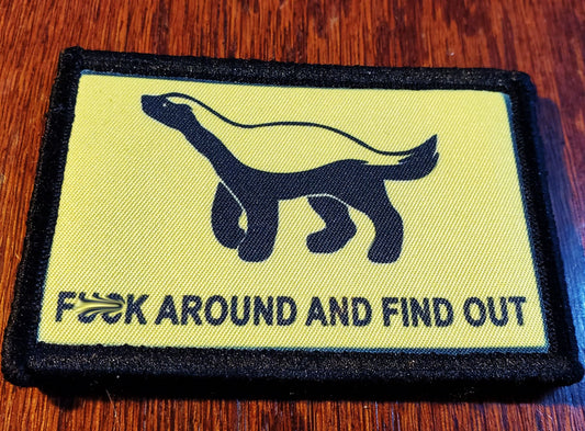 F#$K Around and Find Out Honey Badger Morale Patch Morale Patches Redheaded T Shirts
