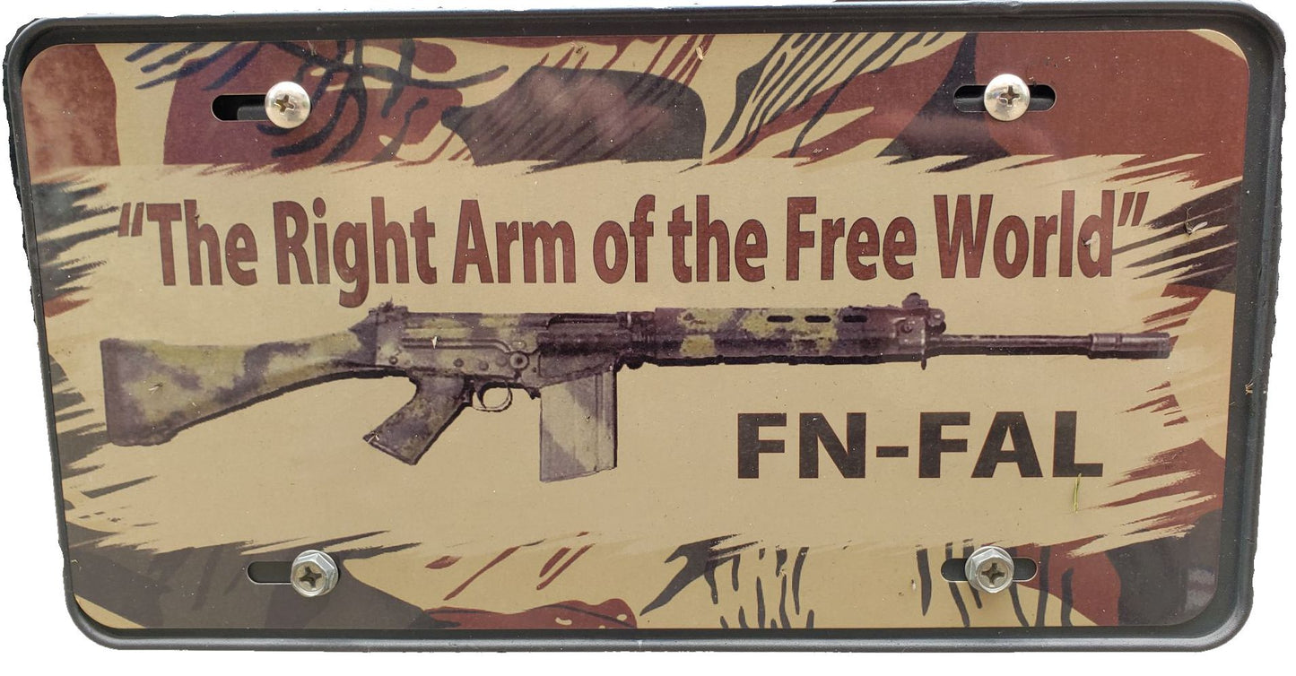 FN FAL License Plate license plate Redheaded T Shirts 