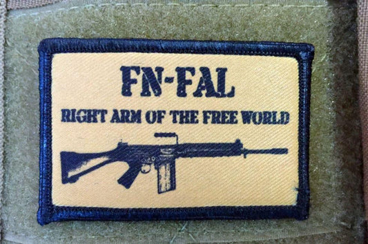 FN FAL 'Right Arm of the Free World' Morale Patch Morale Patches Redheaded T Shirts