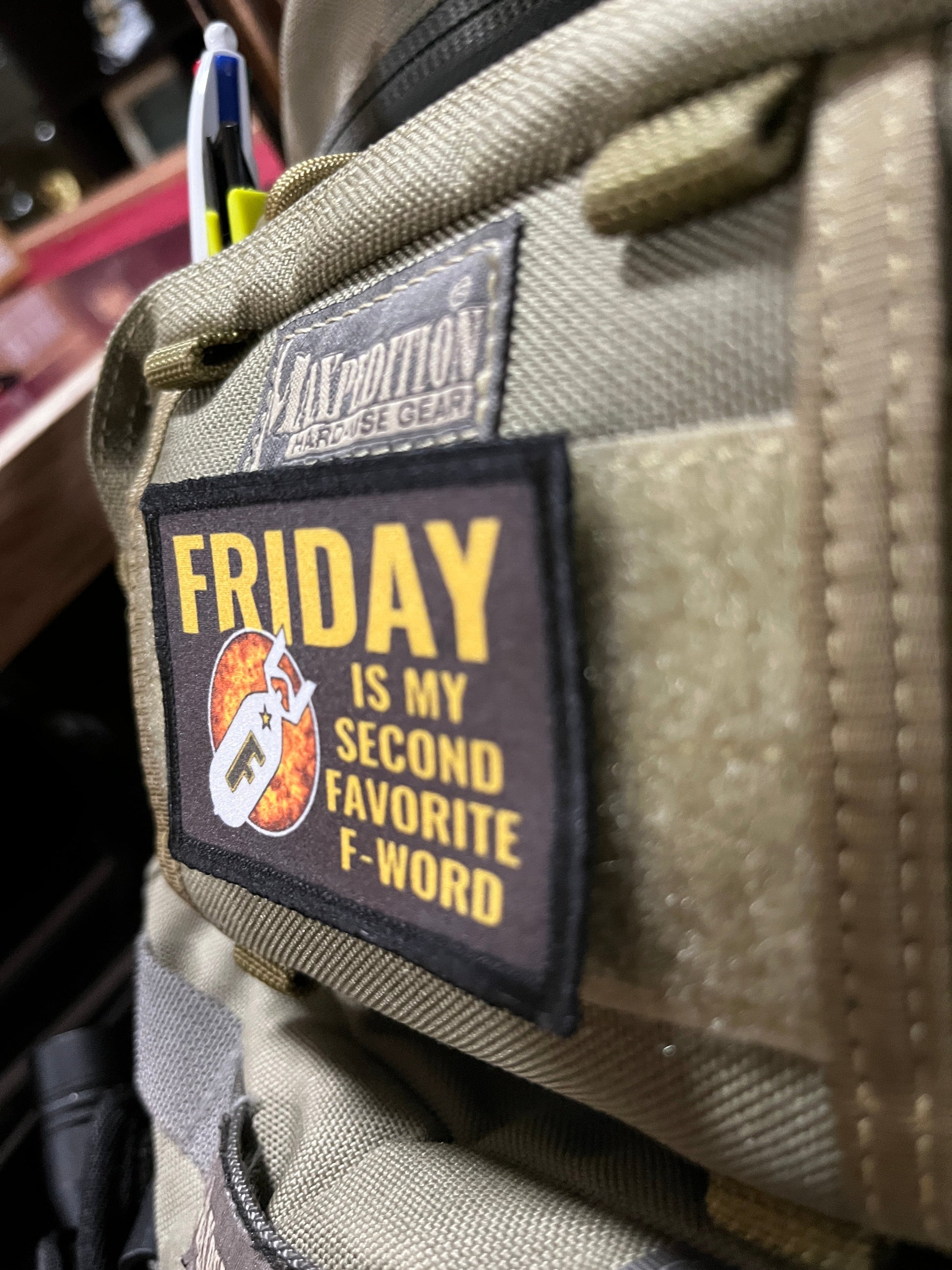 Friday is my Second Favorite F-Word Morale Patch Morale Patches Redheaded T Shirts