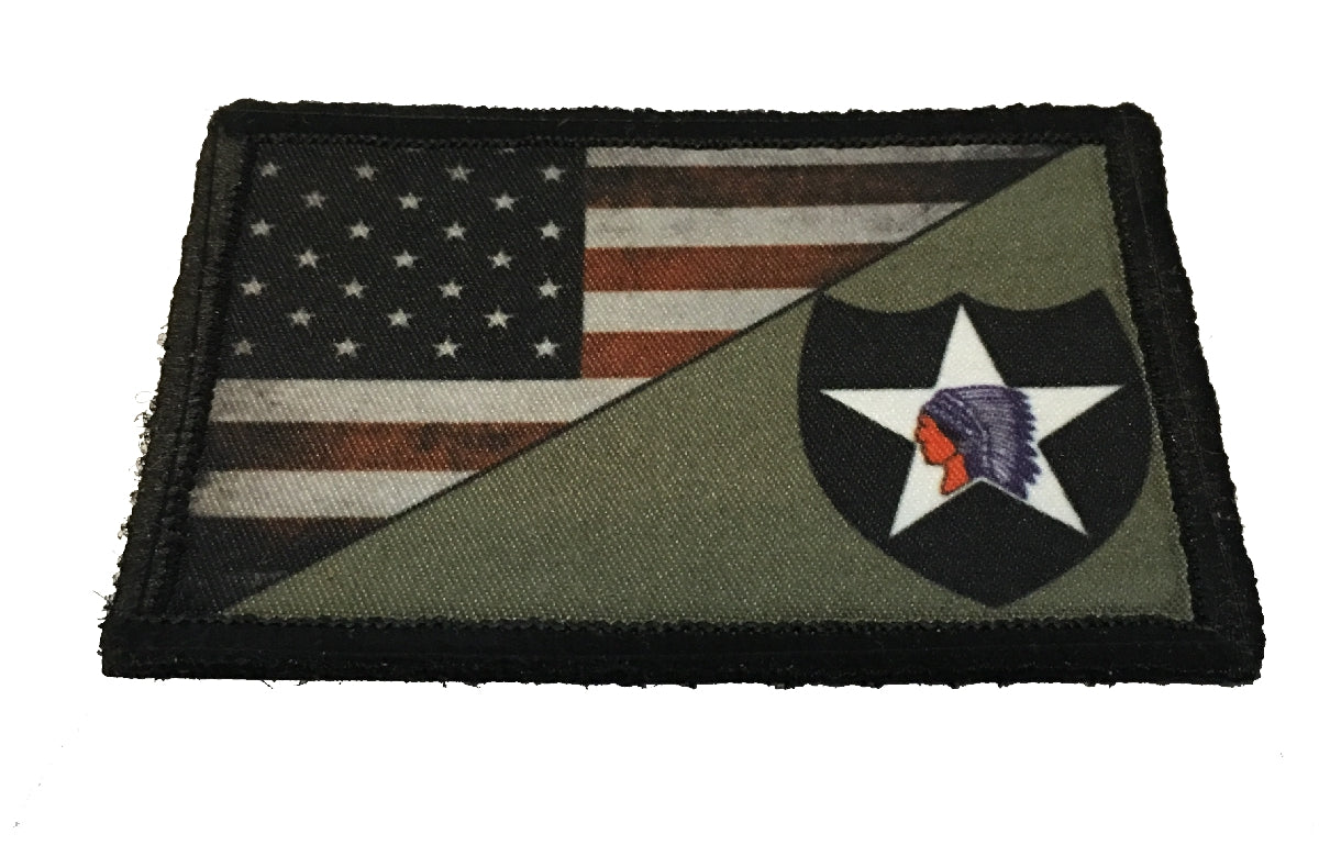 Full Color 2nd Infantry Division Morale Patch Morale Patches Redheaded T Shirts