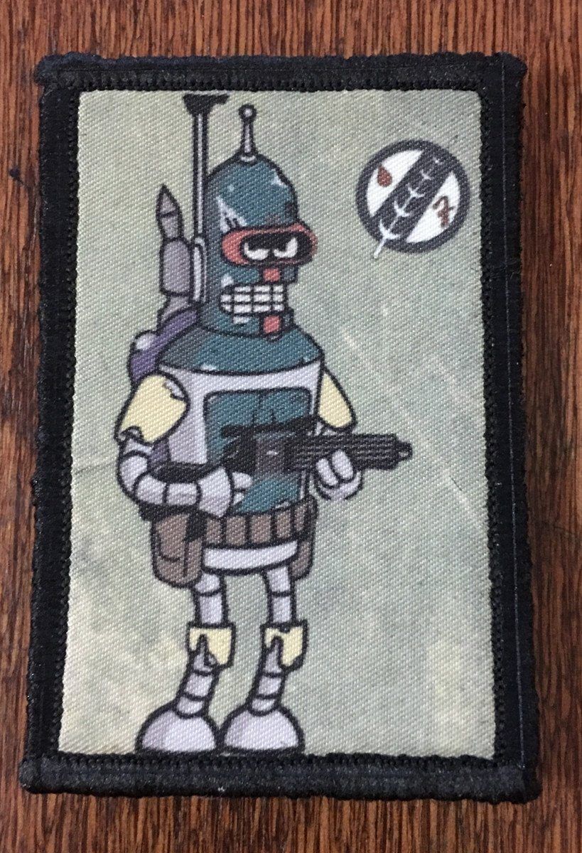 Futurama Bender Boba Fett Morale Patch Morale Patches Redheaded T Shirts