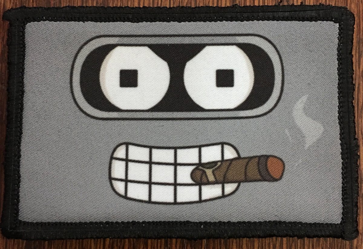 Futurama Bender Morale Patch Morale Patches Redheaded T Shirts