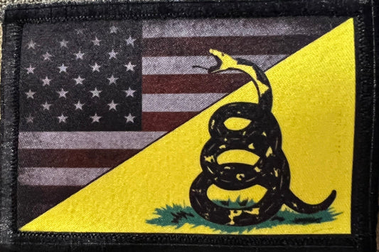 Gadsden Snake USA Flag Morale Patch Morale Patches Redheaded T Shirts 