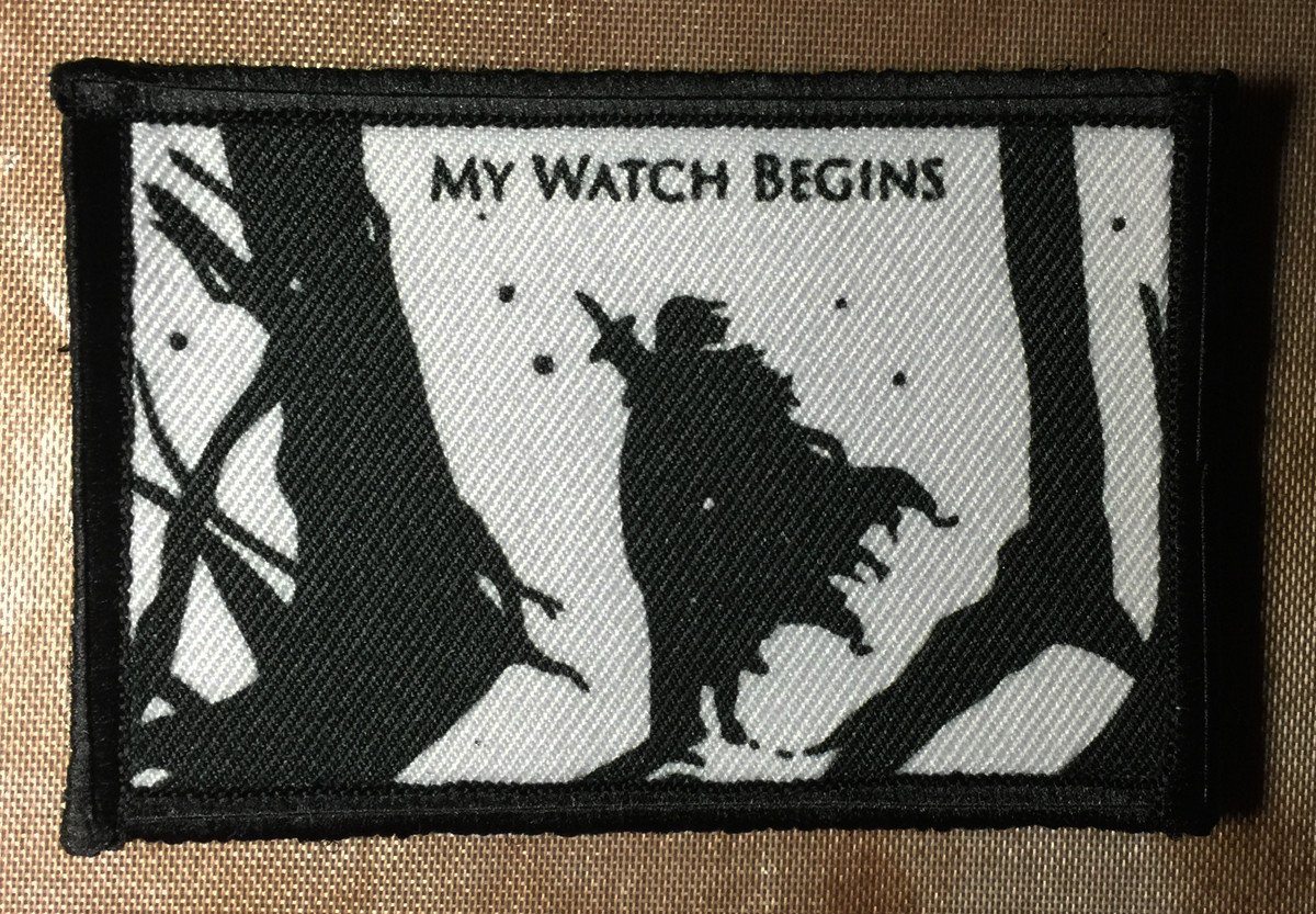 Game of Thrones "My Watch Begins" Watch Morale Patch Morale Patches Redheaded T Shirts
