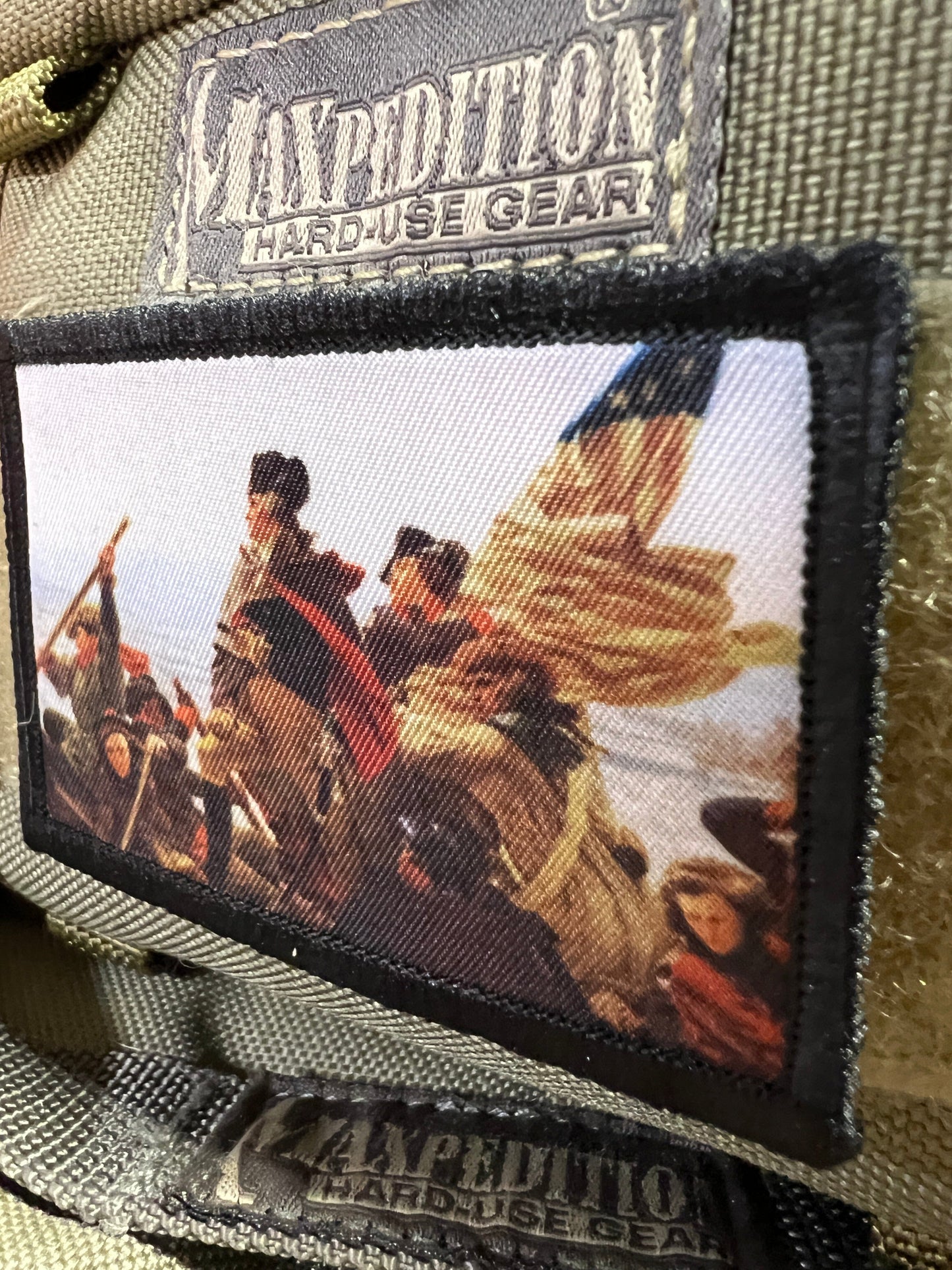 George Washington crossing the Delaware Morale patch Morale Patches Redheaded T Shirts