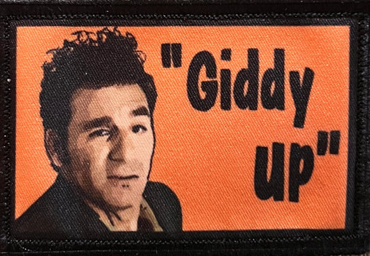 Giddy Up Kramer Seinfeld Funny Morale Patch Morale Patches Redheaded T Shirts