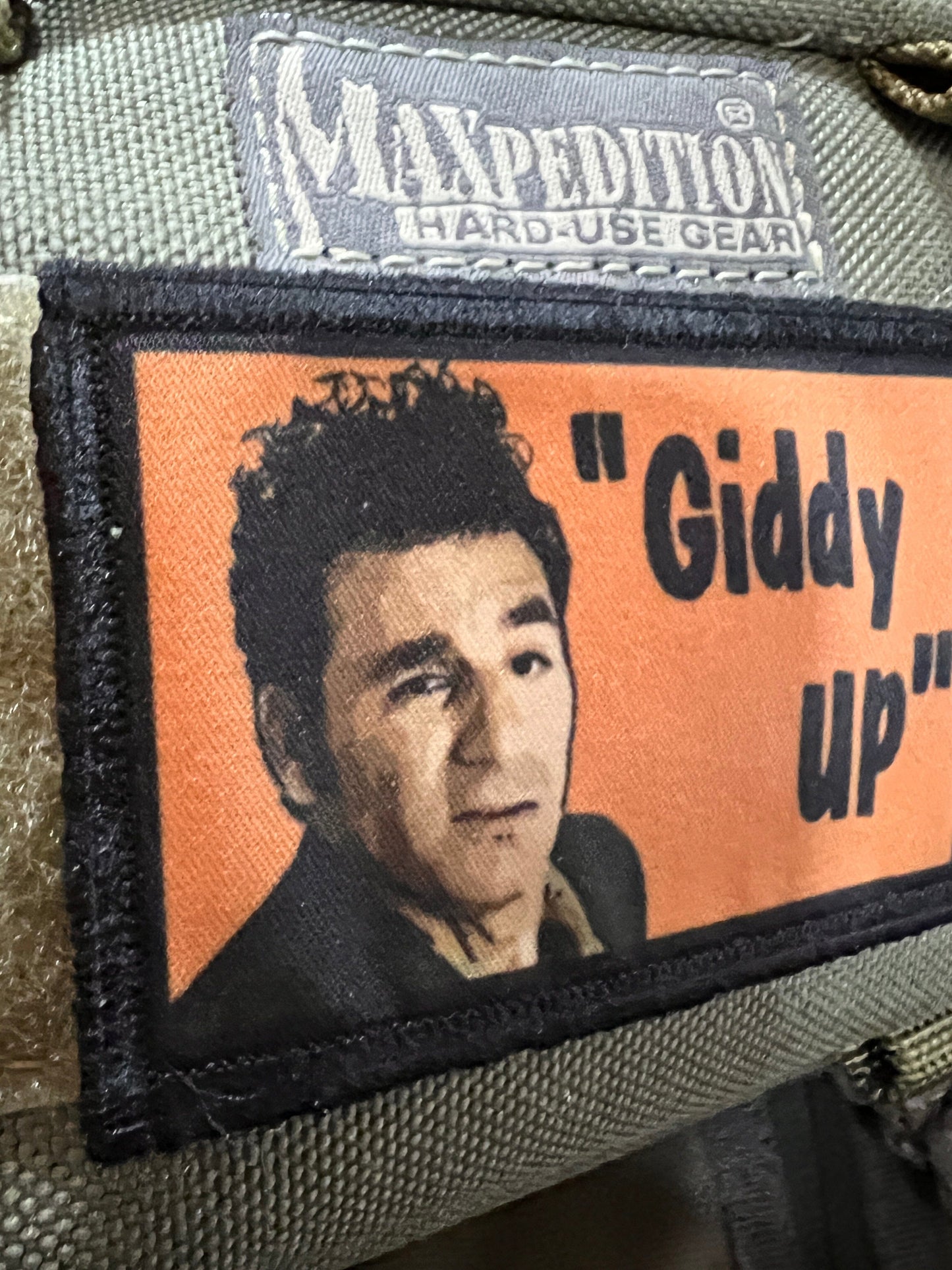 Giddy Up Kramer Seinfeld Funny Morale Patch Morale Patches Redheaded T Shirts
