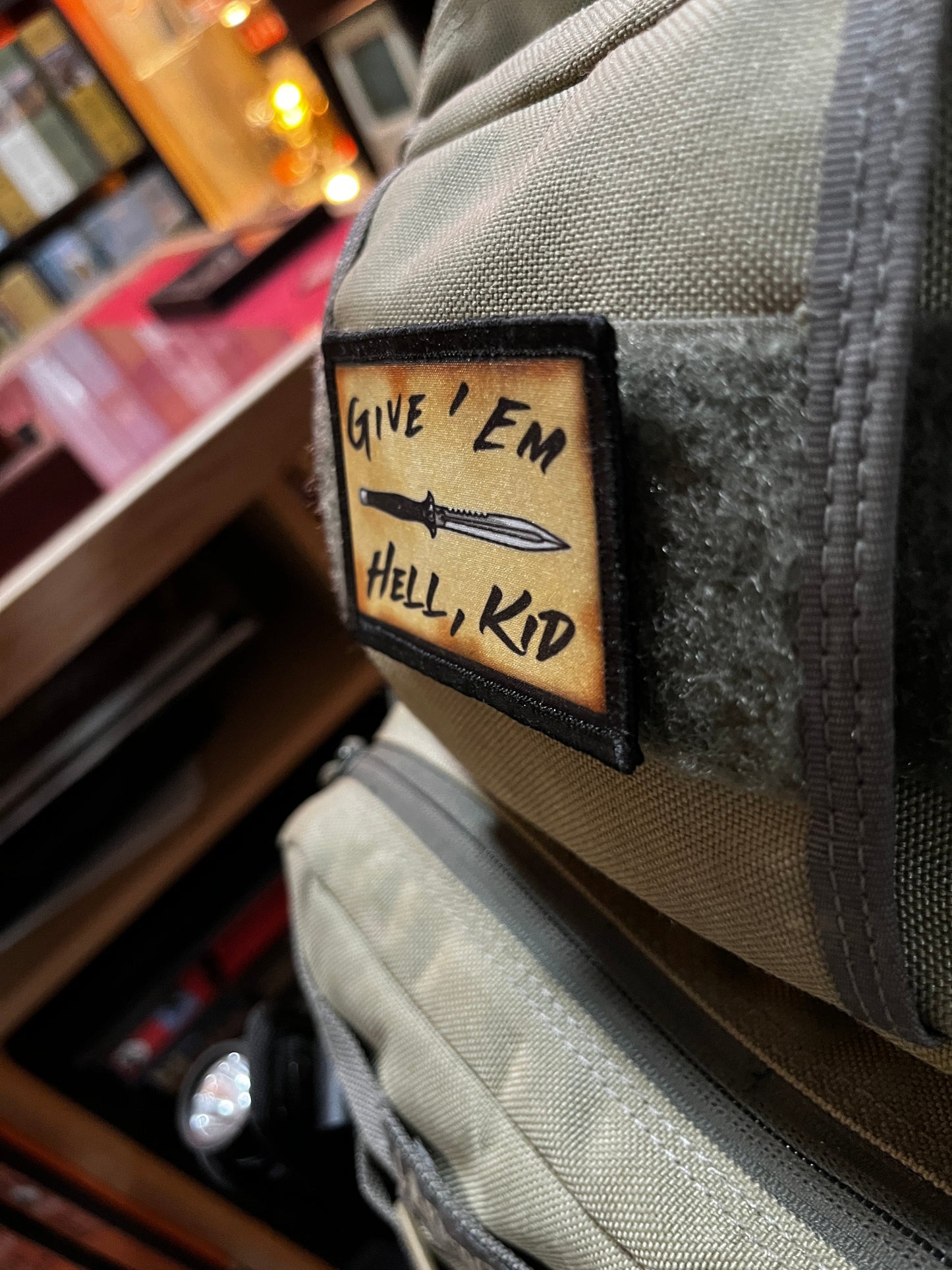 Give 'Em Hell Kid Morale Patch Morale Patches Redheaded T Shirts