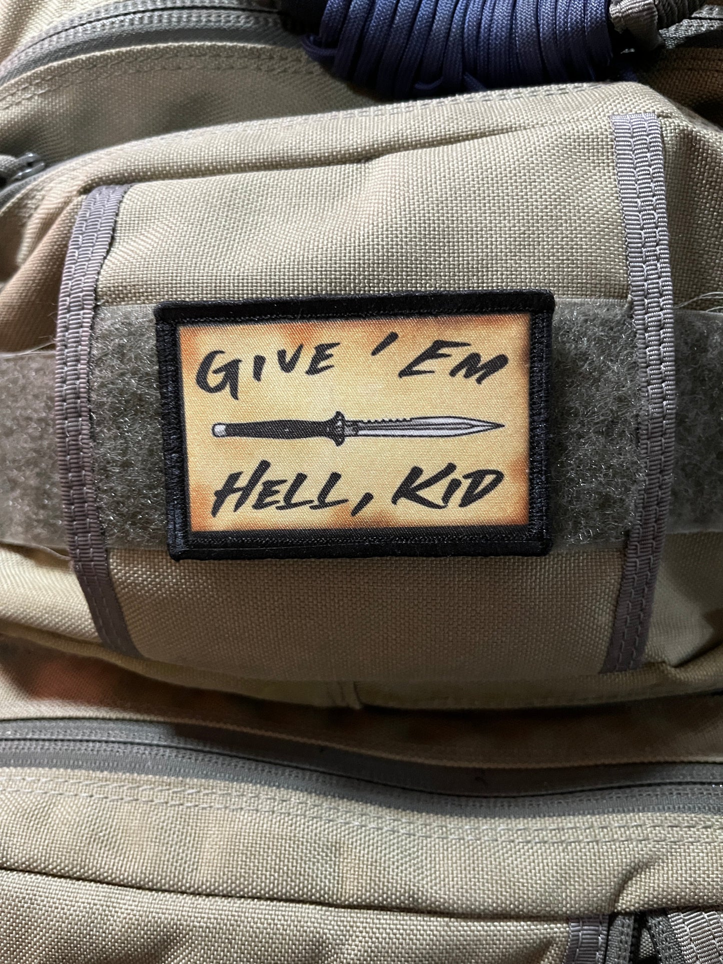 Give 'Em Hell Kid Morale Patch Morale Patches Redheaded T Shirts