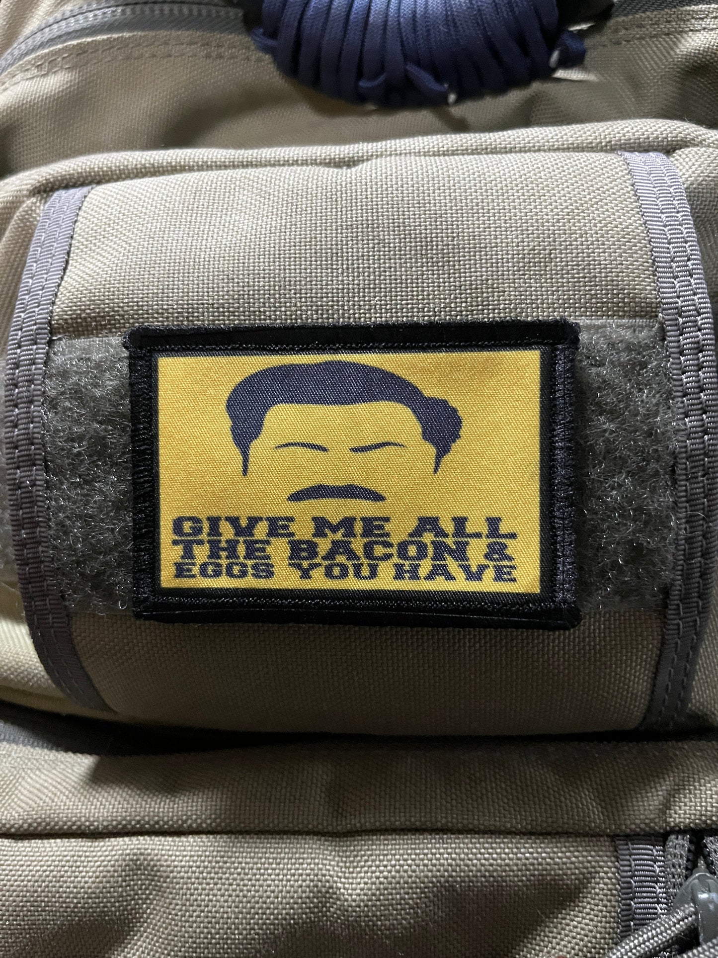 Give Me All The Bacon And Eggs You Have Morale Patch Morale Patches Redheaded T Shirts