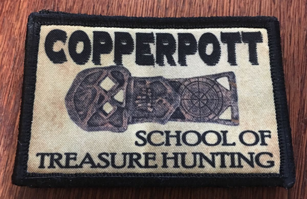 Goonies Copperpot School of Treasure Hunting Morale Patch Morale Patches Redheaded T Shirts