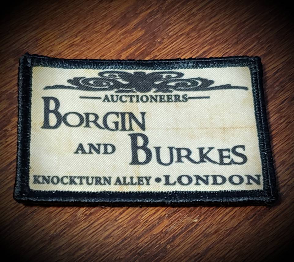 Harry Potter Borgin and Burkes Morale Patch Morale Patches Redheaded T Shirts