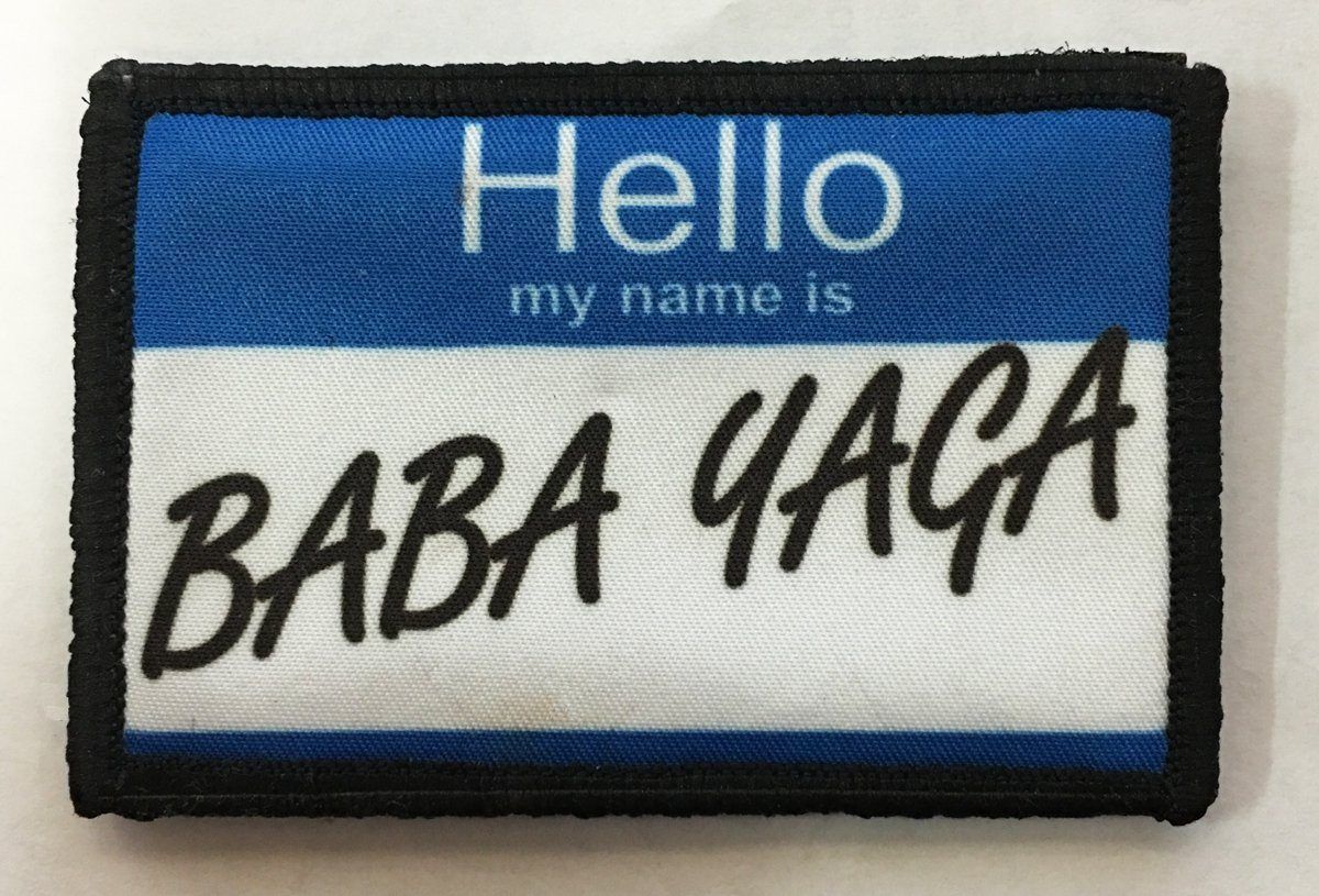 Hello My Name is 'Baba Yaga' Name Tag John Wick Velcro Morale Patch Morale Patches Redheaded T Shirts
