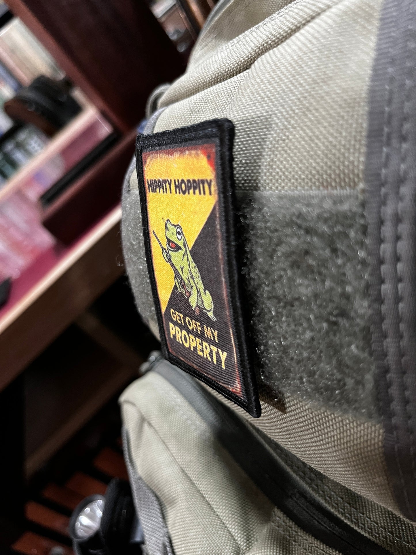 Hippity Hoppity Get Off My Property Morale Patch Morale Patches Redheaded T Shirts