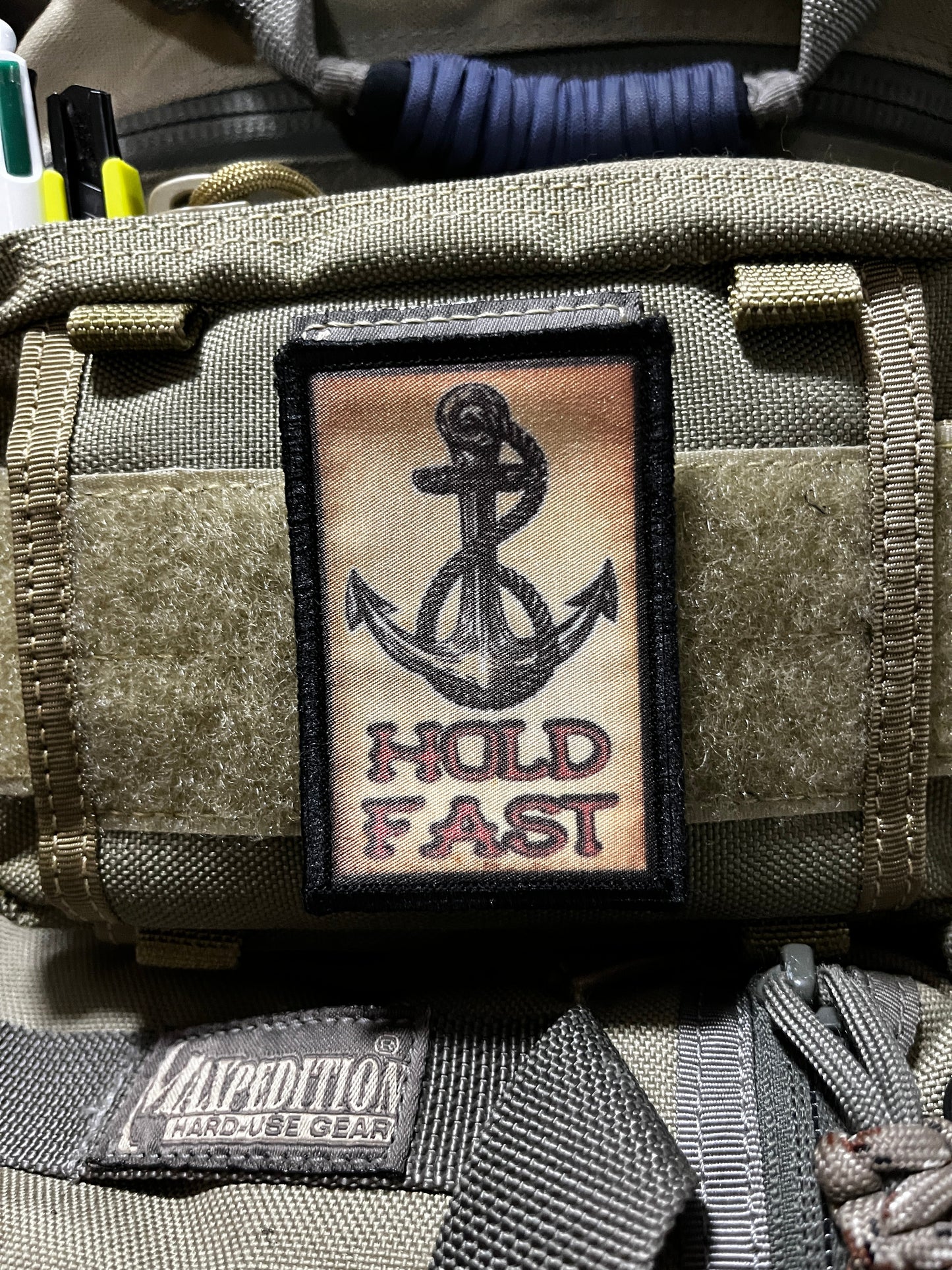 Hold Fast Anchor Tattoo Morale Patch Morale Patches Redheaded T Shirts