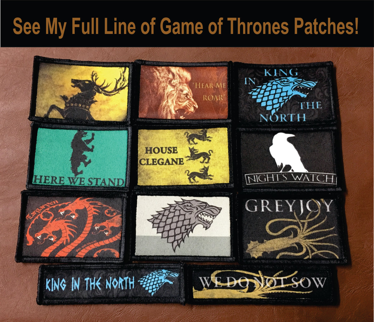 House Clegane Sigil Game of Thrones Morale Patch Morale Patches Redheaded T Shirts 