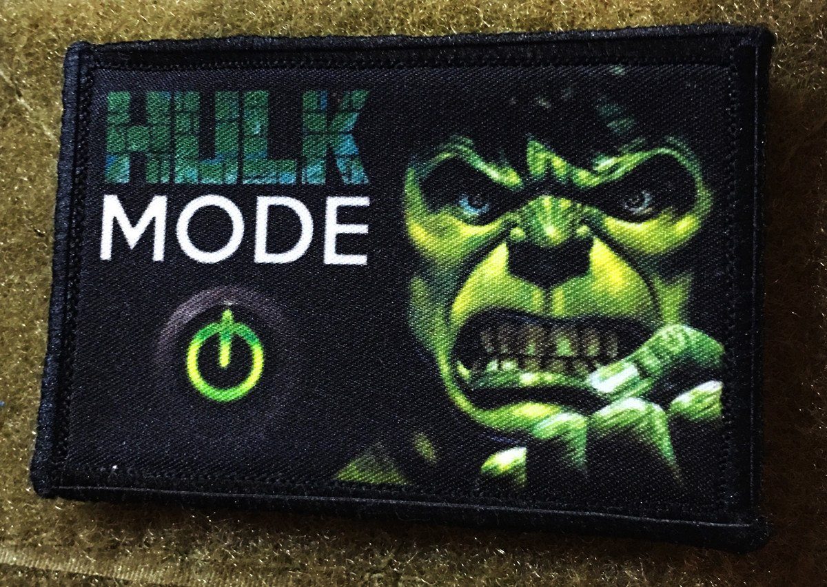 Hulk Mode Morale Patch Morale Patches Redheaded T Shirts