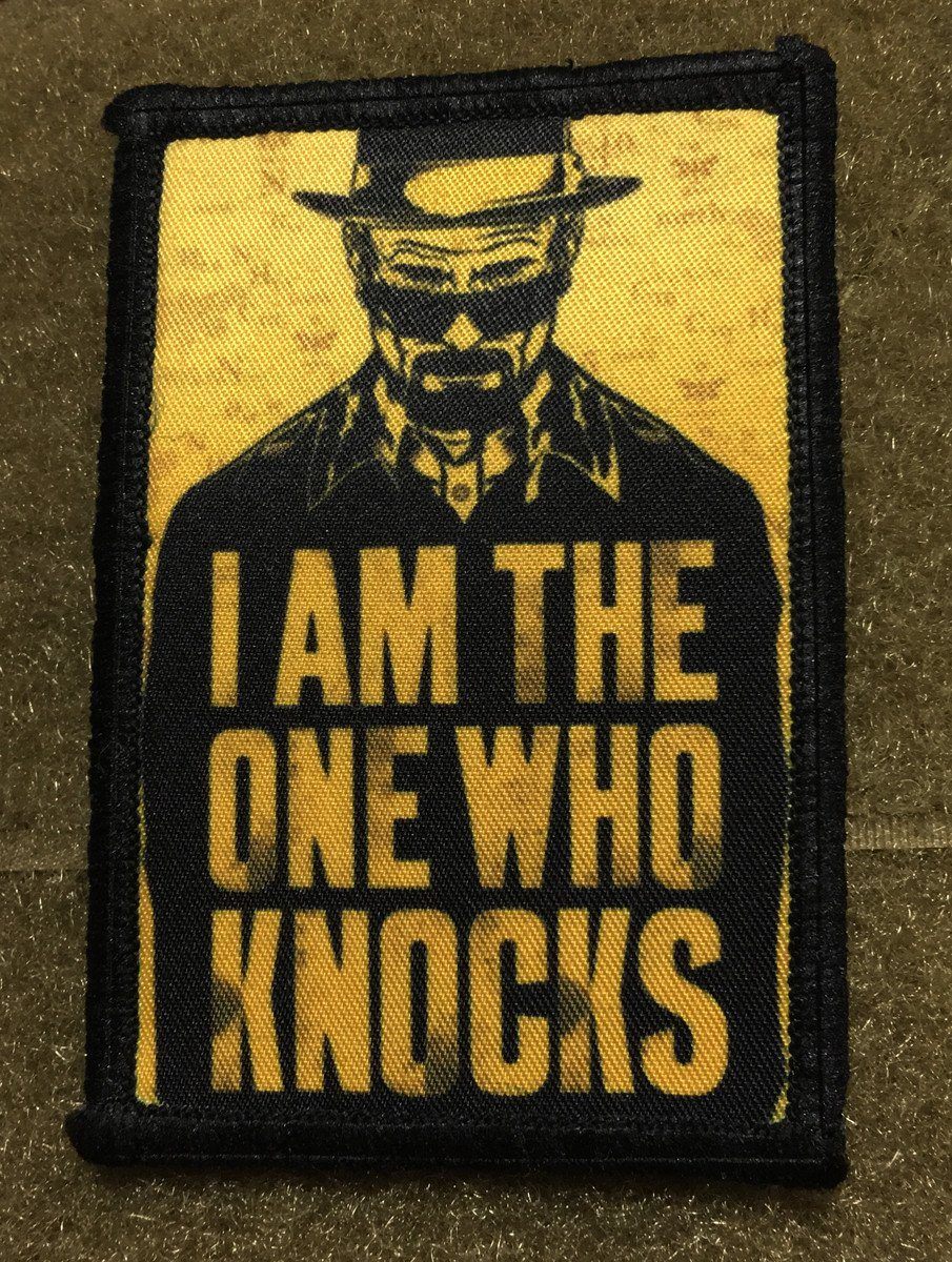 I am the one who knocks Breaking Bad Morale Patch Morale Patches Redheaded T Shirts