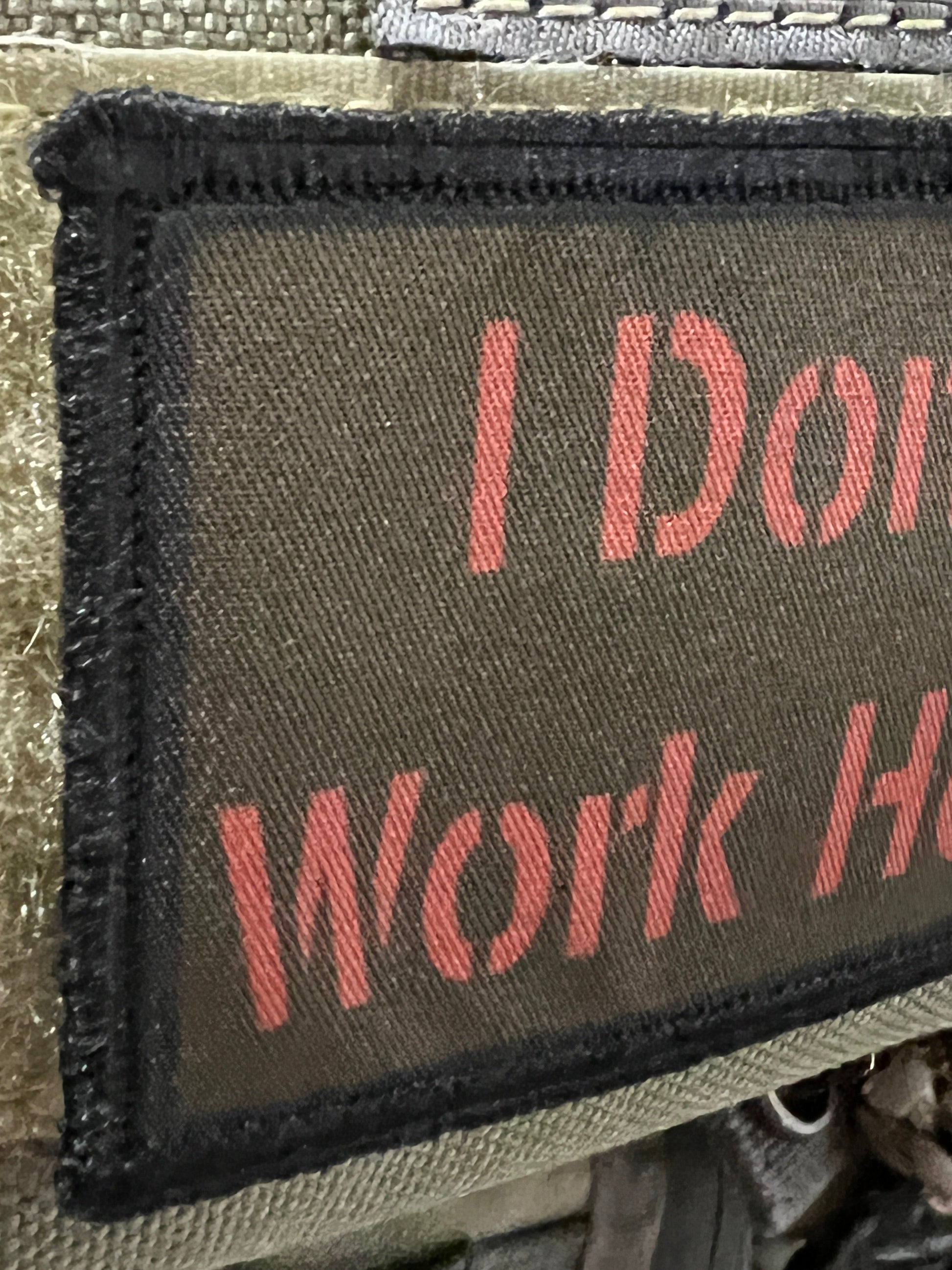 I Don't Work Here Funny Morale Patch Morale Patches Redheaded T Shirts
