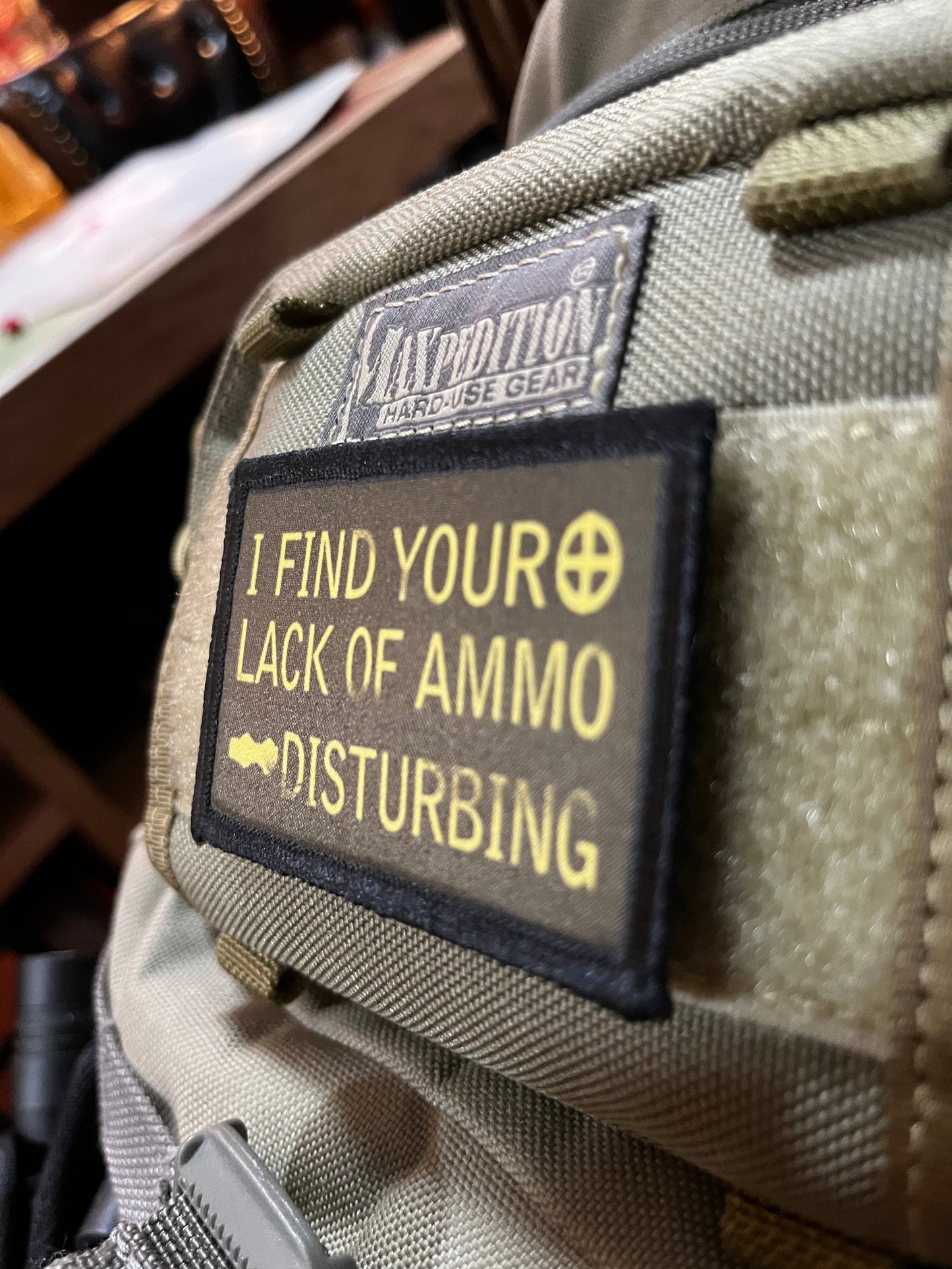 I Find Your Lack of Ammo Disturbing Morale Patch Morale Patches Redheaded T Shirts 