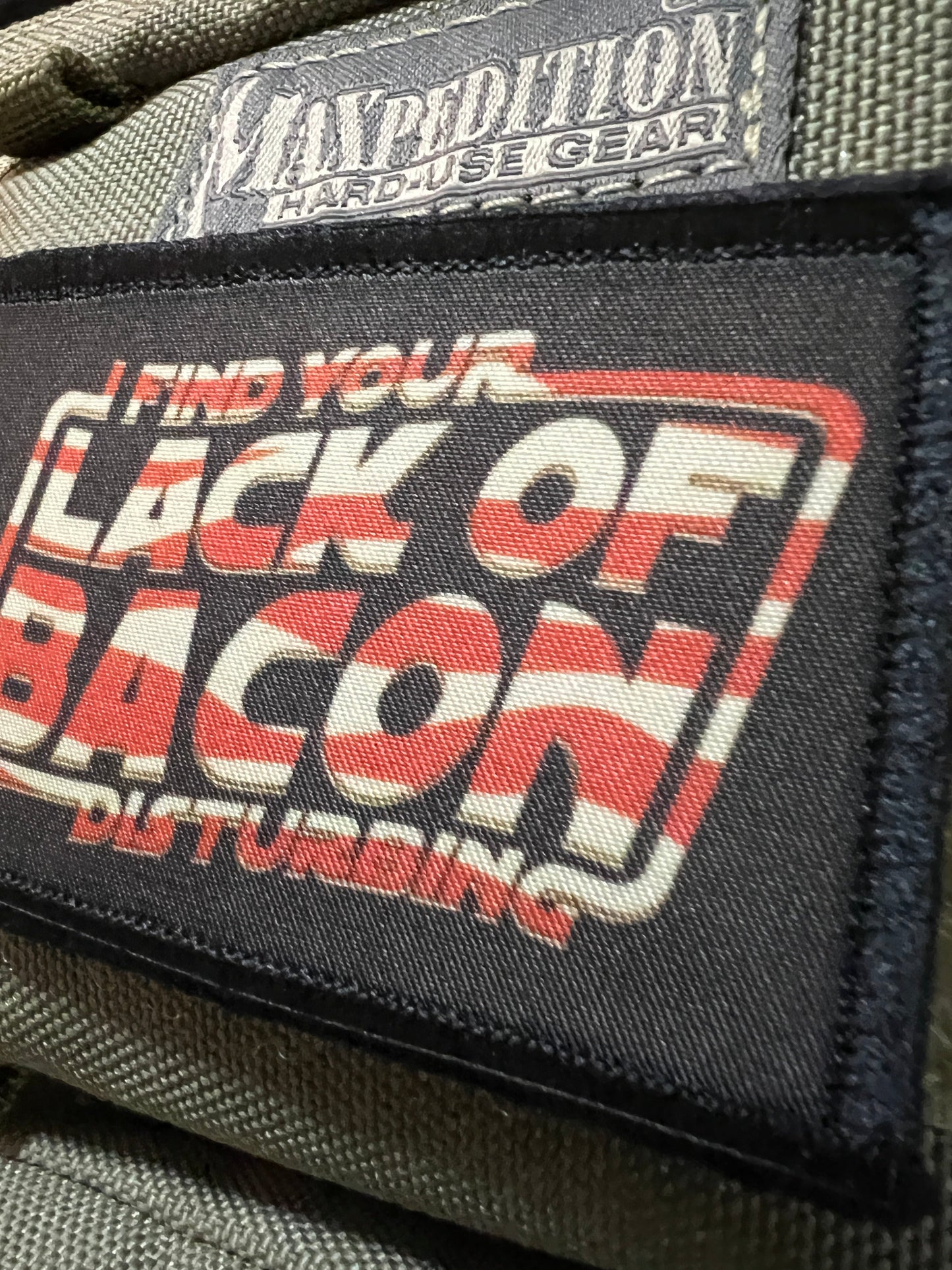 I Find Your Lack of Bacon Disturbing Morale Patch Morale Patches Redheaded T Shirts