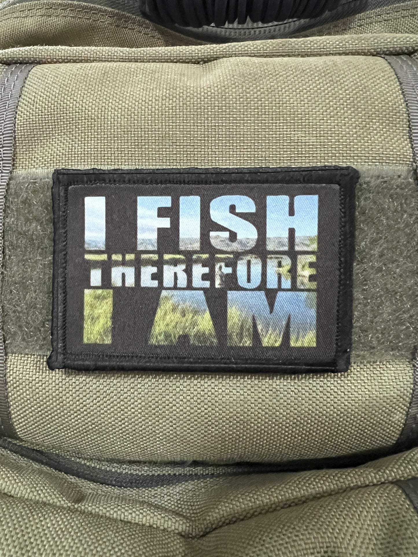 I Fish Therefore I Am Fly Fishing Morale Patch Morale Patches Redheaded T Shirts