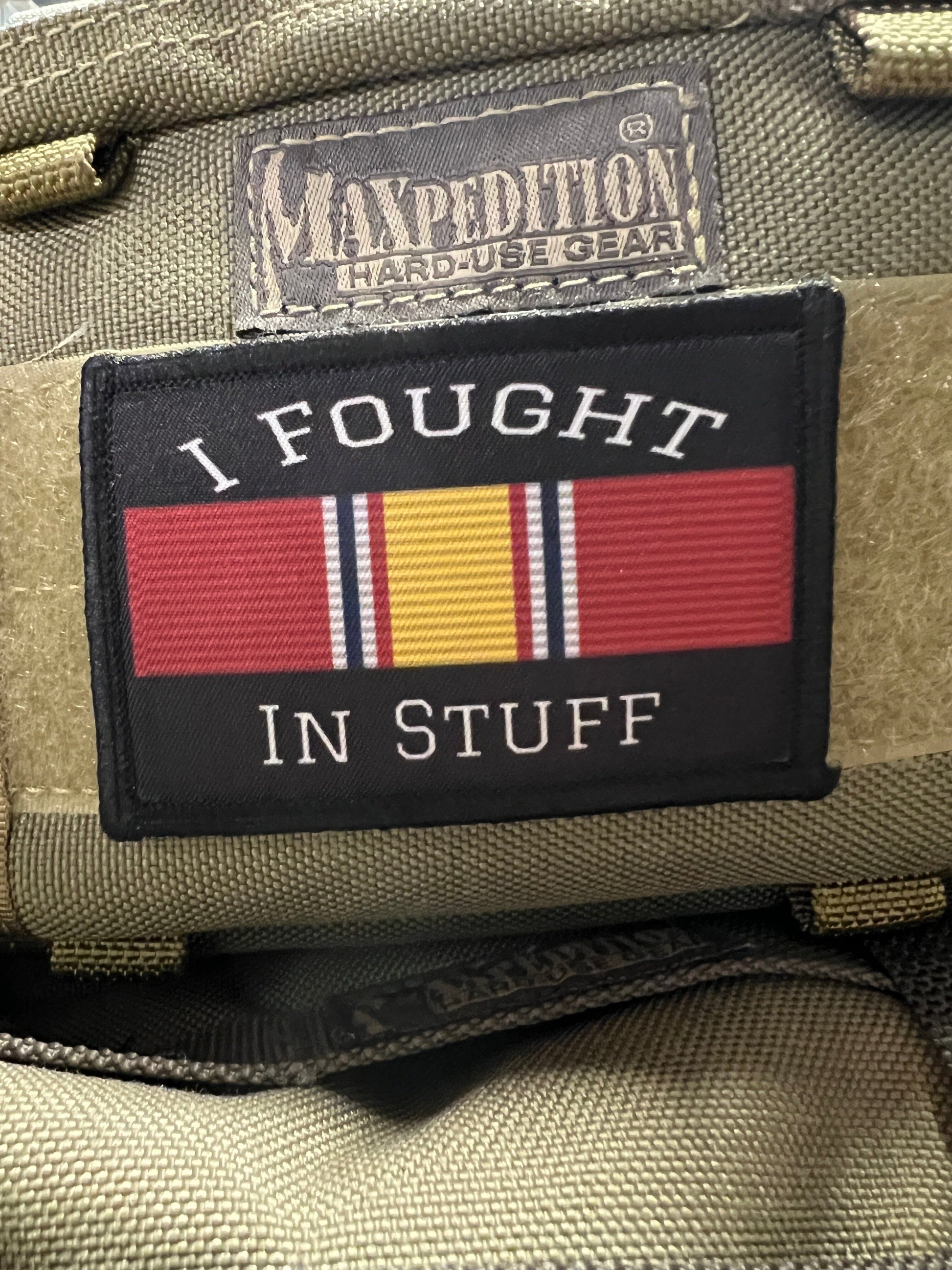 I Fought In Stuff Veteran Morale Patch Morale Patches Redheaded T Shirts