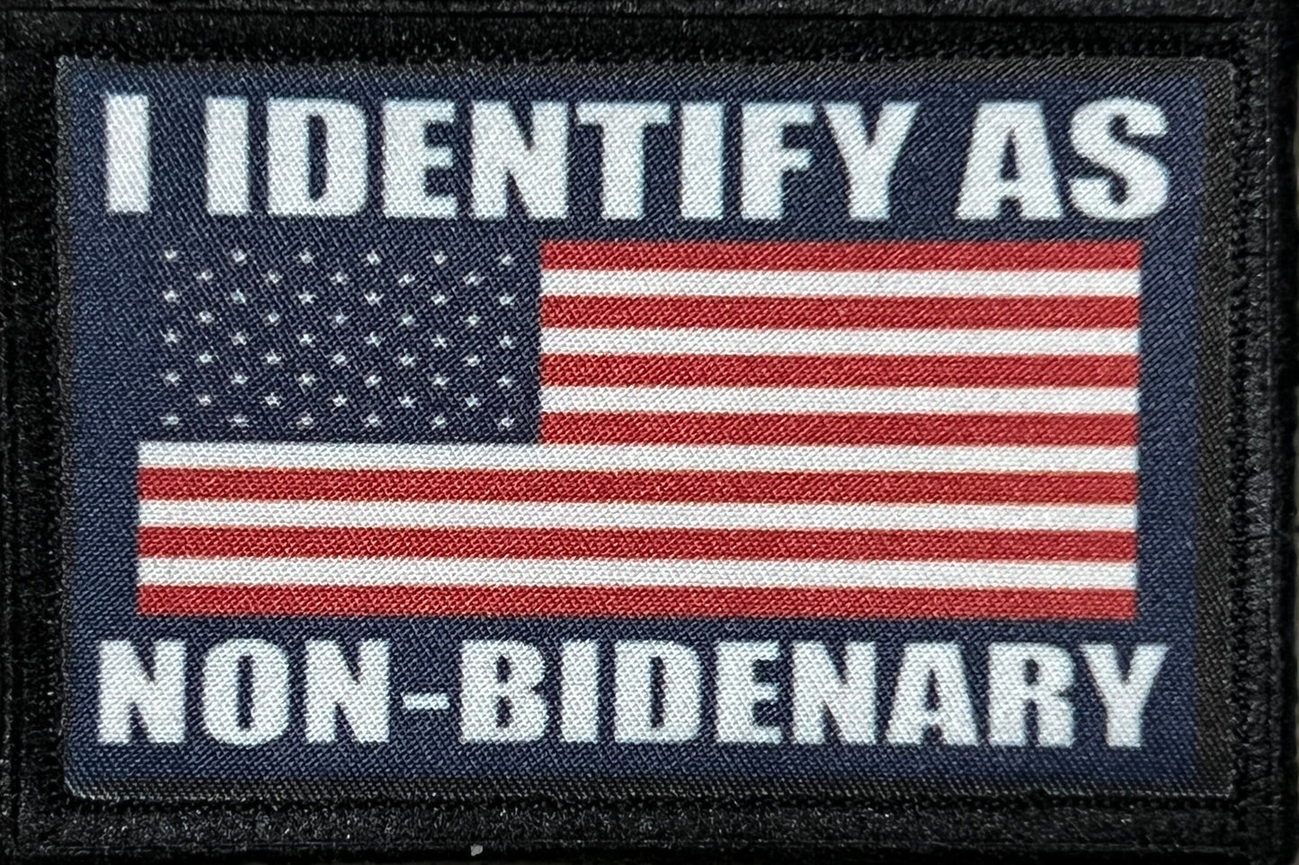 I Identify as Non-Bidenary Morale Patch Morale Patches Redheaded T Shirts