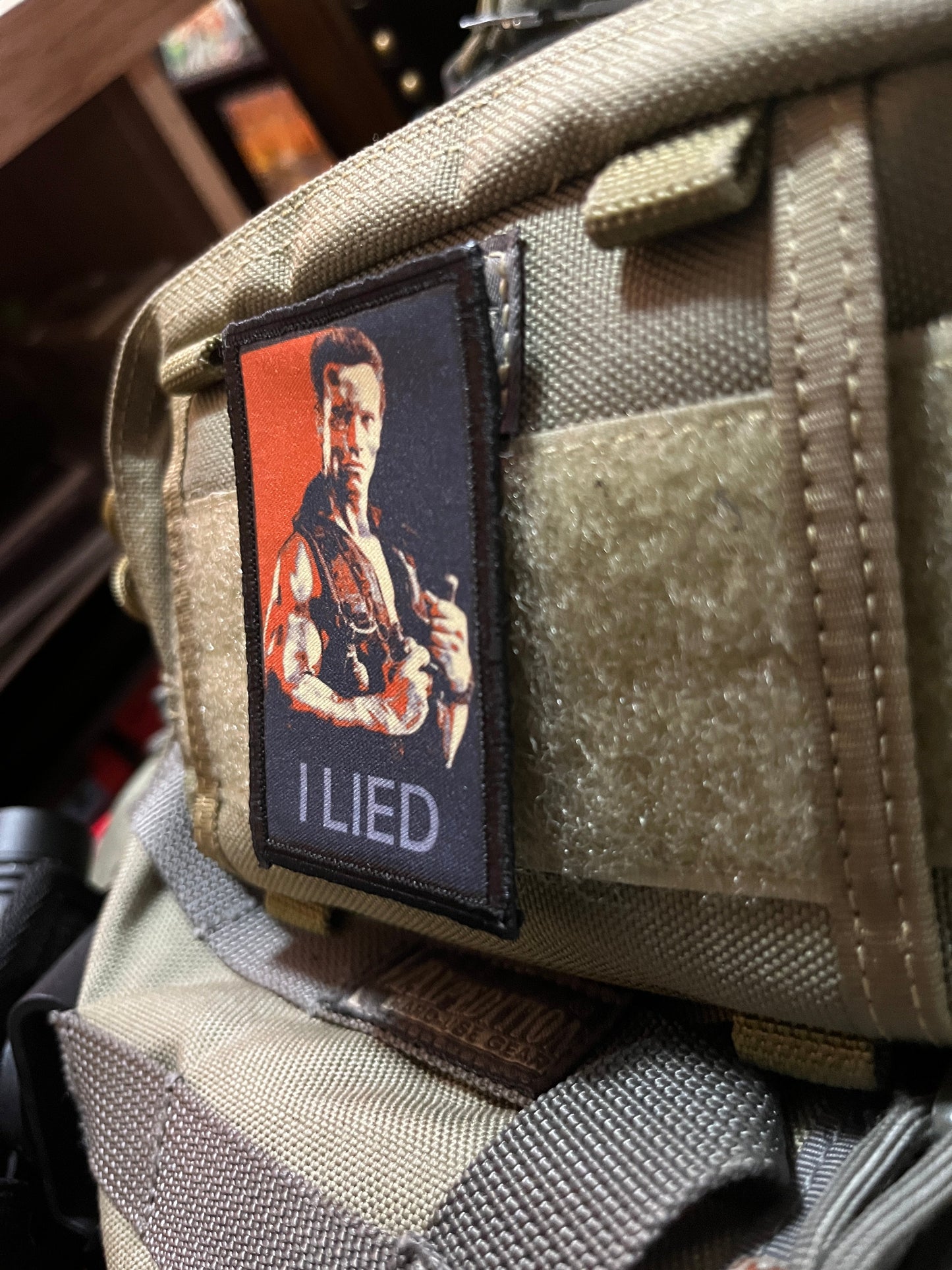 "I Lied" Commando Movie Morale Patch Morale Patches Redheaded T Shirts