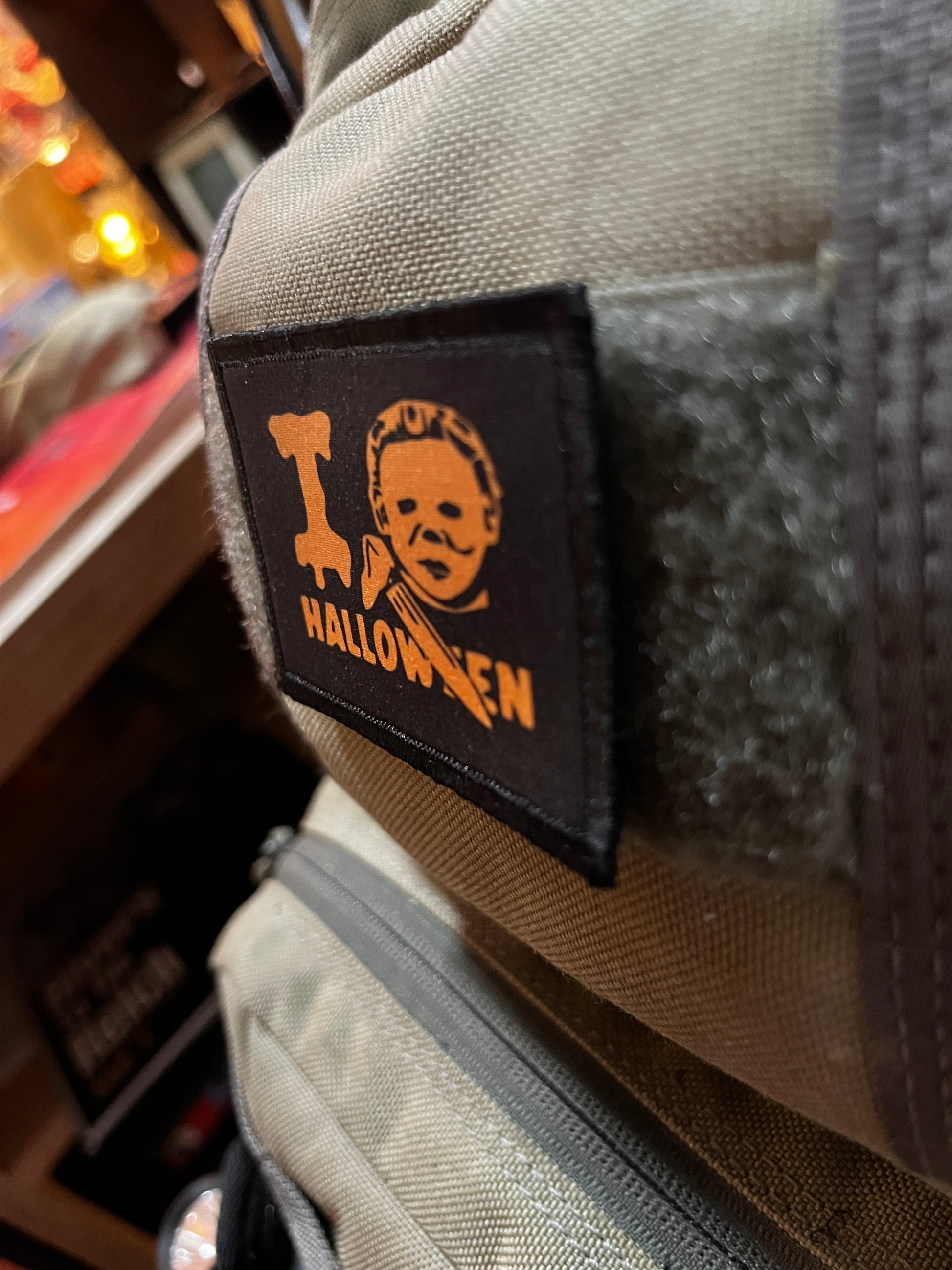 I Love Halloween Michael Myers Morale Patch Morale Patches Redheaded T Shirts