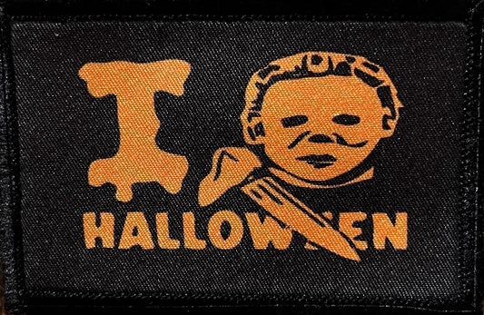 I Love Halloween Michael Myers Morale Patch Morale Patches Redheaded T Shirts