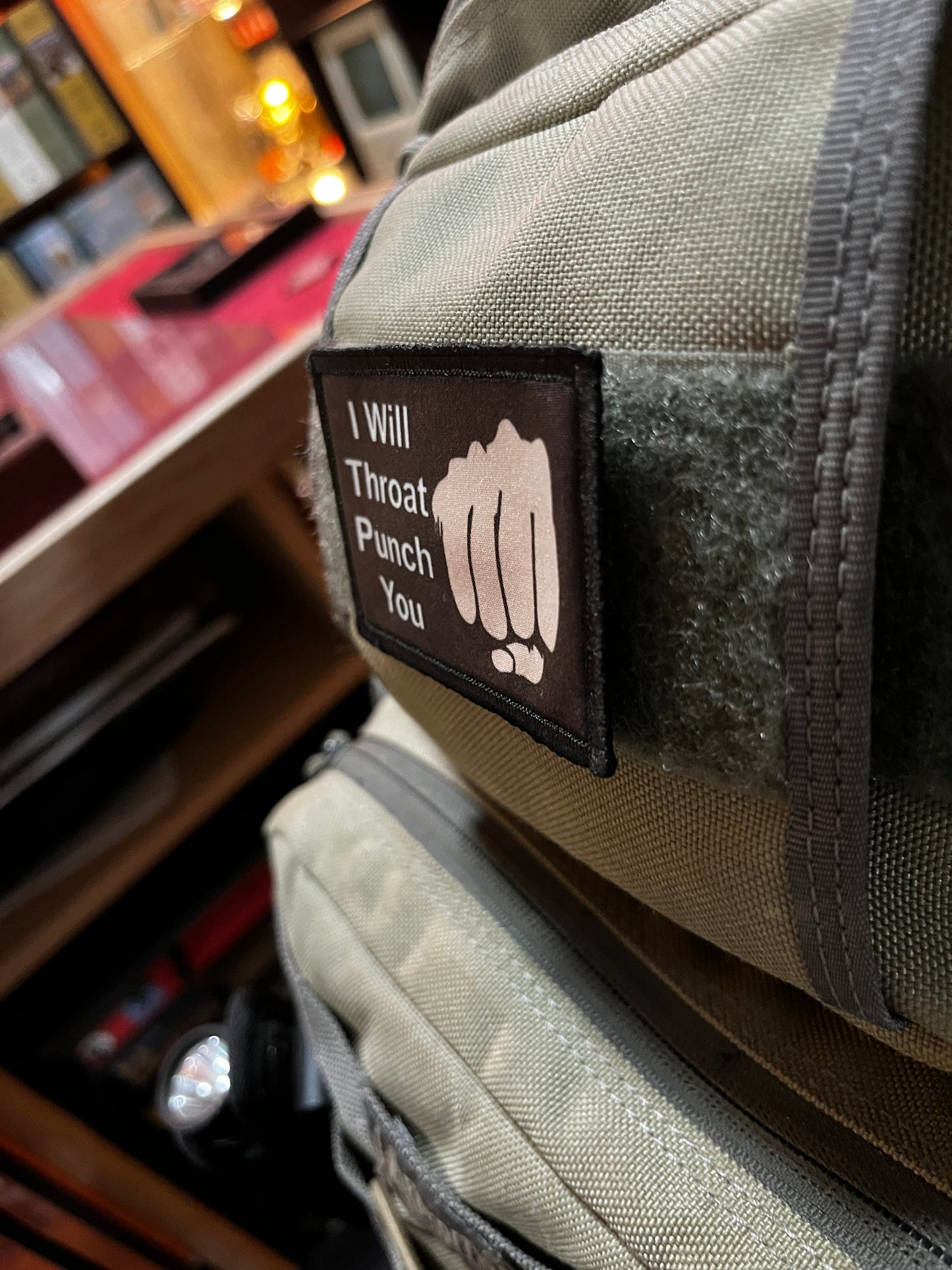 I Will Throat Punch You Morale Patch Morale Patches Redheaded T Shirts