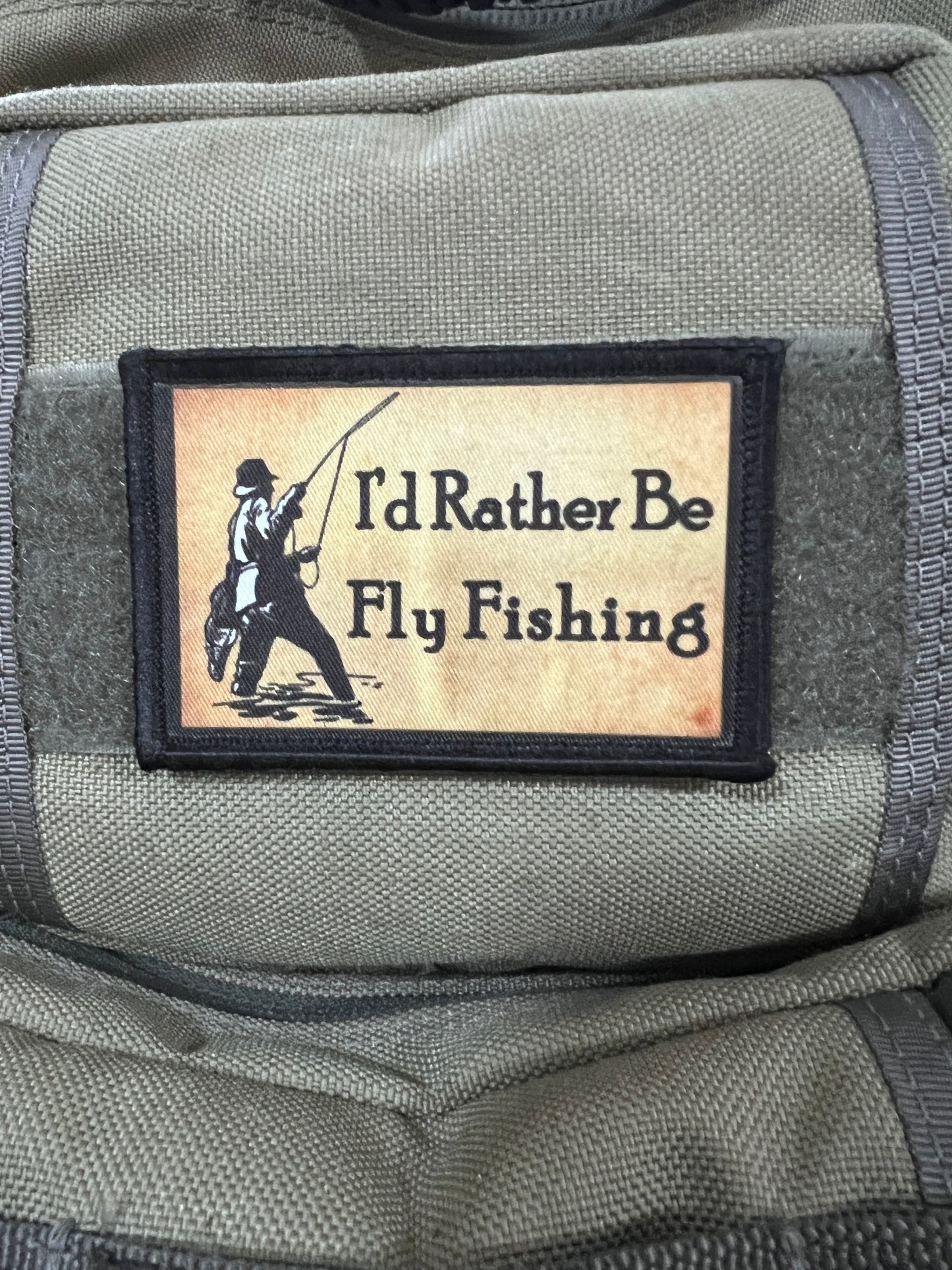 I'd Rather Be Fishing Fly Fishing Morale Patch Morale Patches Redheaded T Shirts