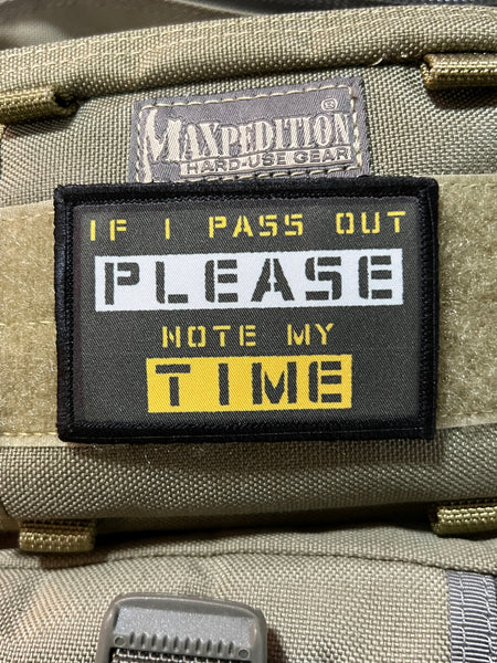 If I pass out write my time down gym joke weight vest patch by