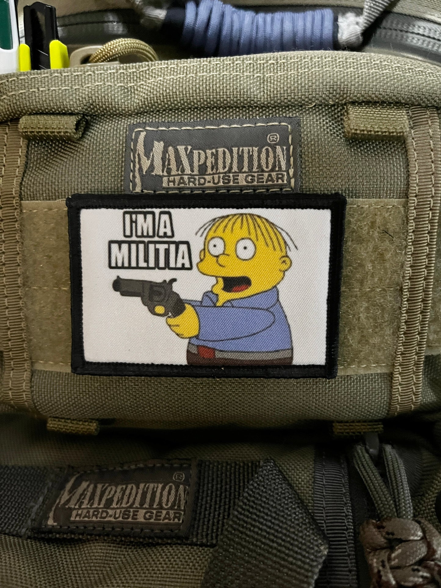 I'm a Militia Ralph Wiggum Morale Patch Morale Patches Redheaded T Shirts