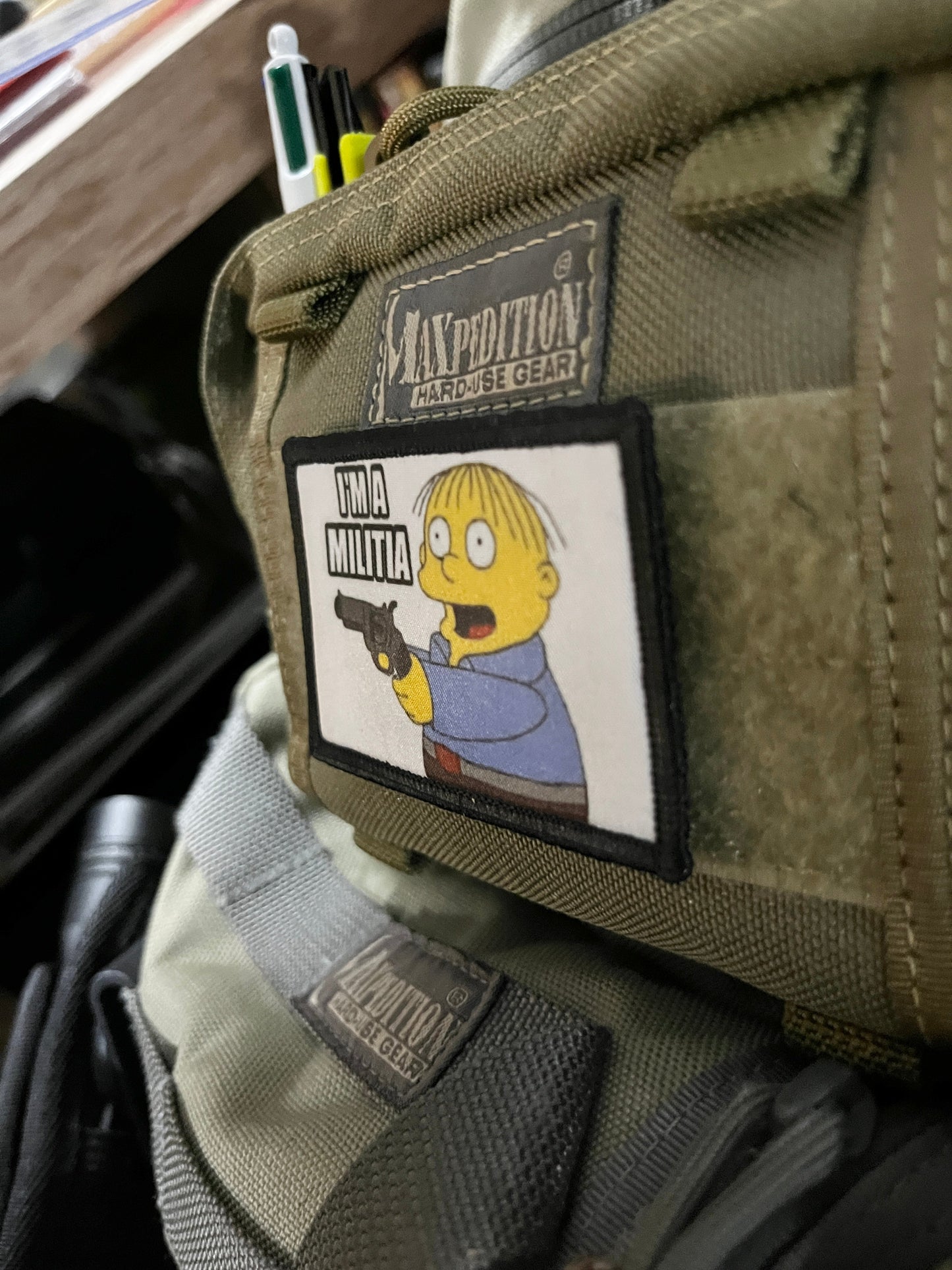 I'm a Militia Ralph Wiggum Morale Patch Morale Patches Redheaded T Shirts