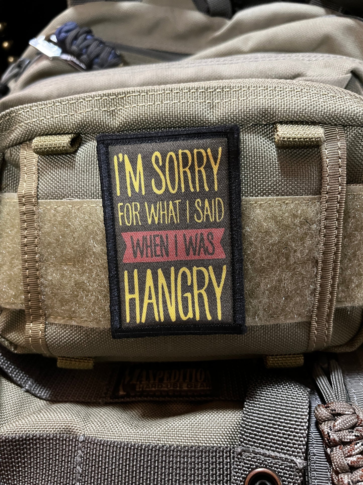 I'm Sorry for What I Said When I Was Hangry Morale Patch Morale Patches Redheaded T Shirts