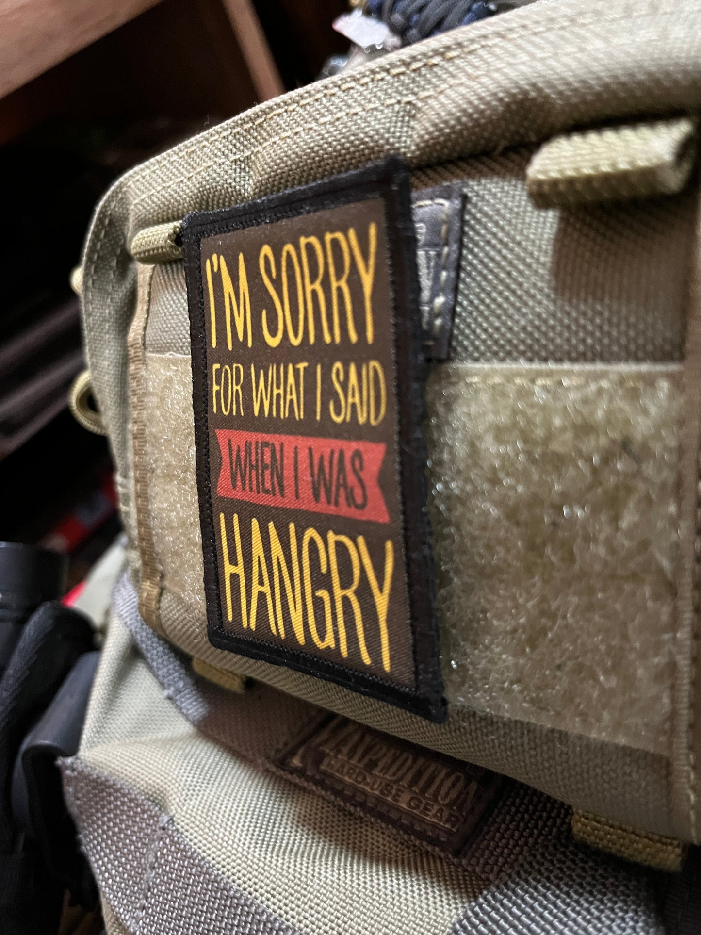 I'm Sorry for What I Said When I Was Hangry Morale Patch Morale Patches Redheaded T Shirts