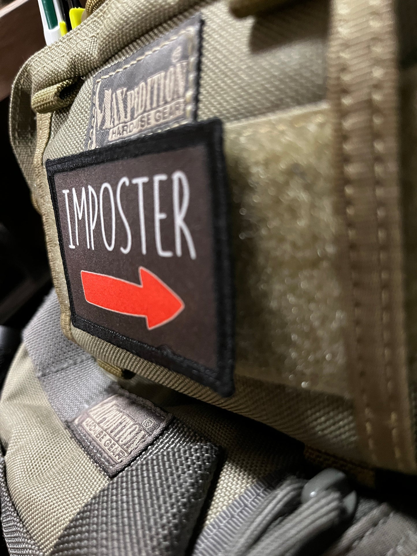 I'm with Imposter Morale Patch Morale Patches Redheaded T Shirts