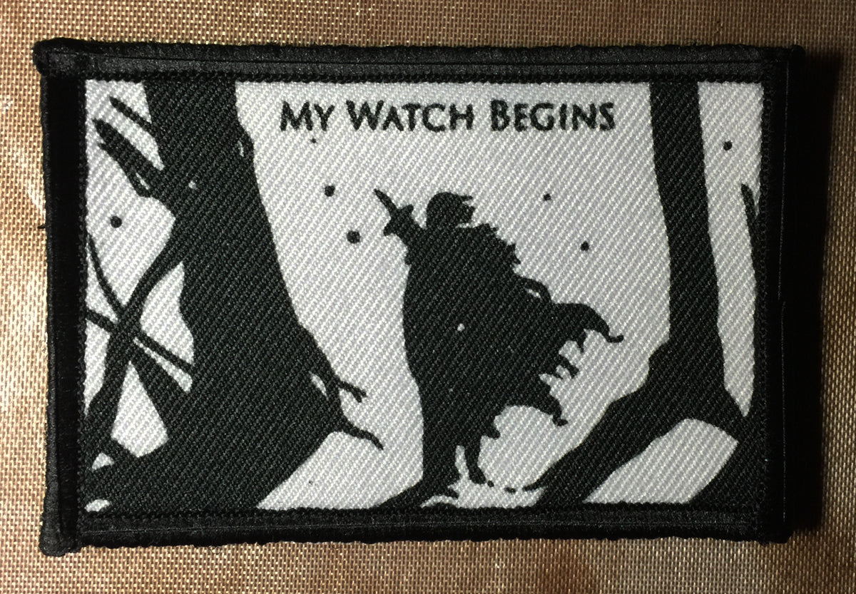 Jon Snow "My Watch Begins" Game of Thrones Morale Patch Morale Patches Redheaded T Shirts